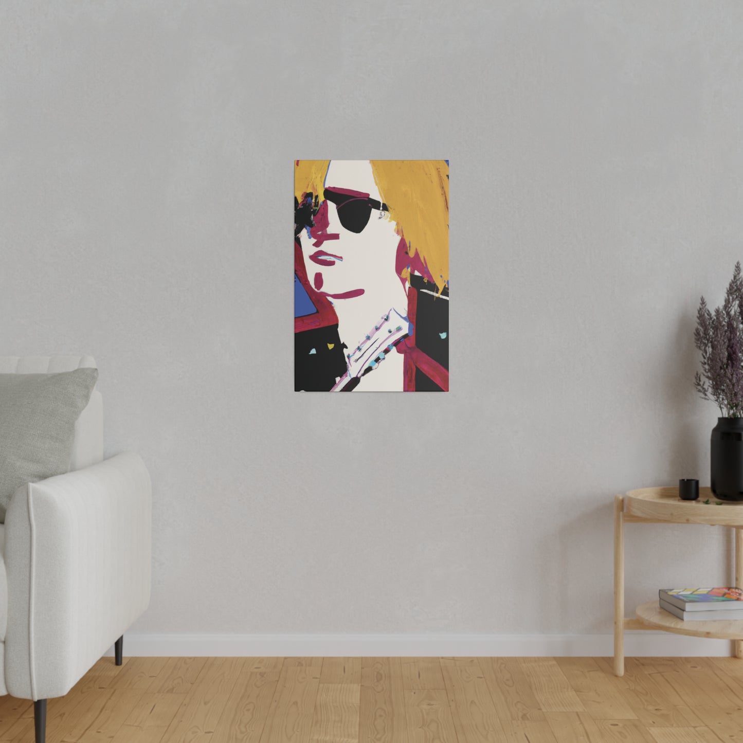 8305A - Rockstar Painting Print | Face | Abstract | Poster | Home Decor | Wall Art | Music Art | Canvas