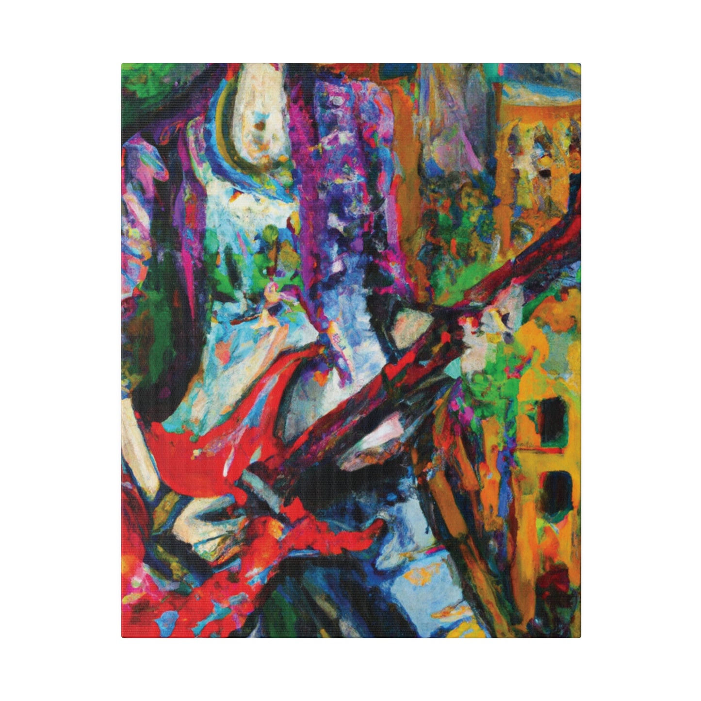 8263J - Rockstar Oil Painting Style Print | Poster | Home Decor | Wall Art | Music Art | Canvas