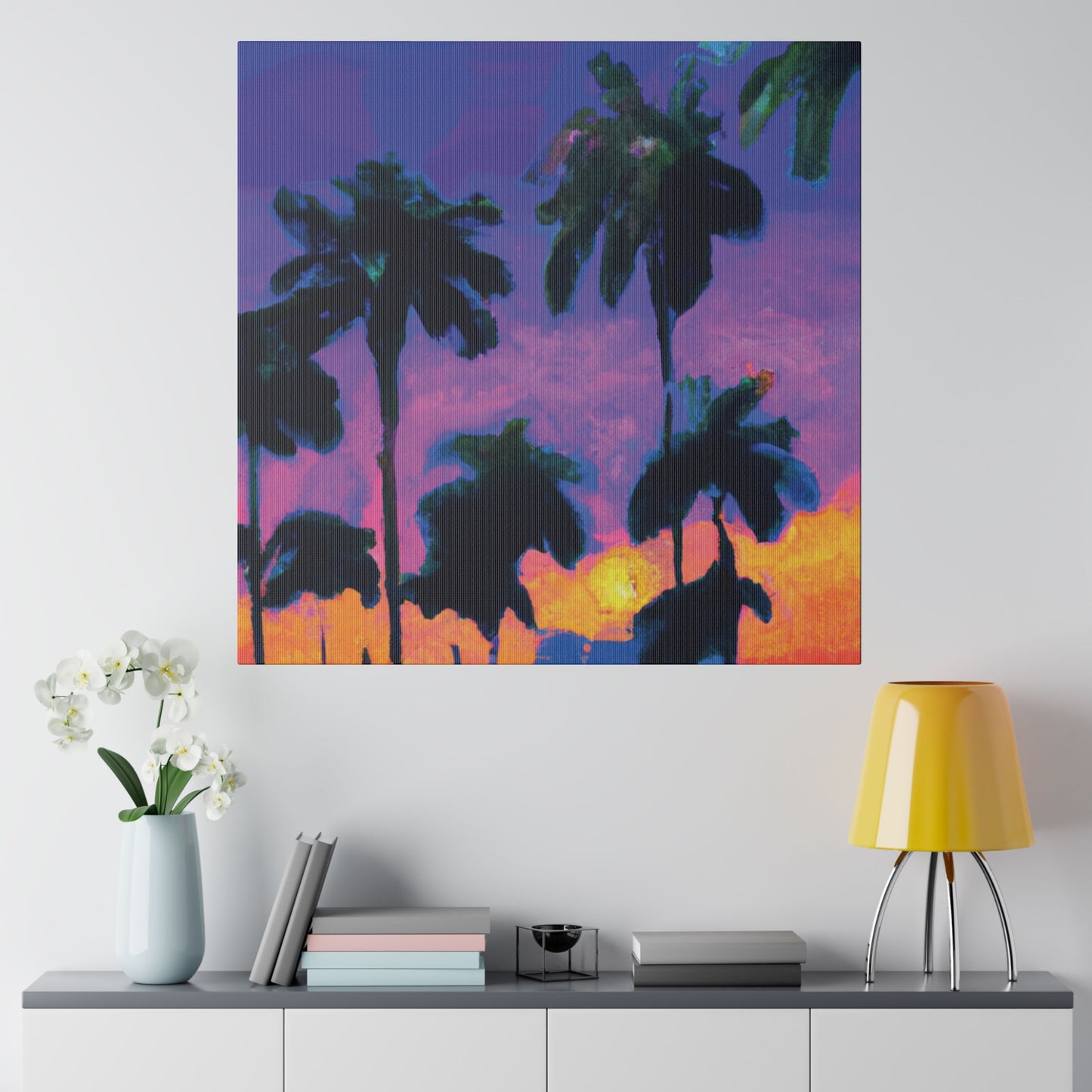 9232V - Miami Beach Sunset Painting Print | Miami | Beach | Sunset | Poster | Home Decor | Wall Art | Canvas