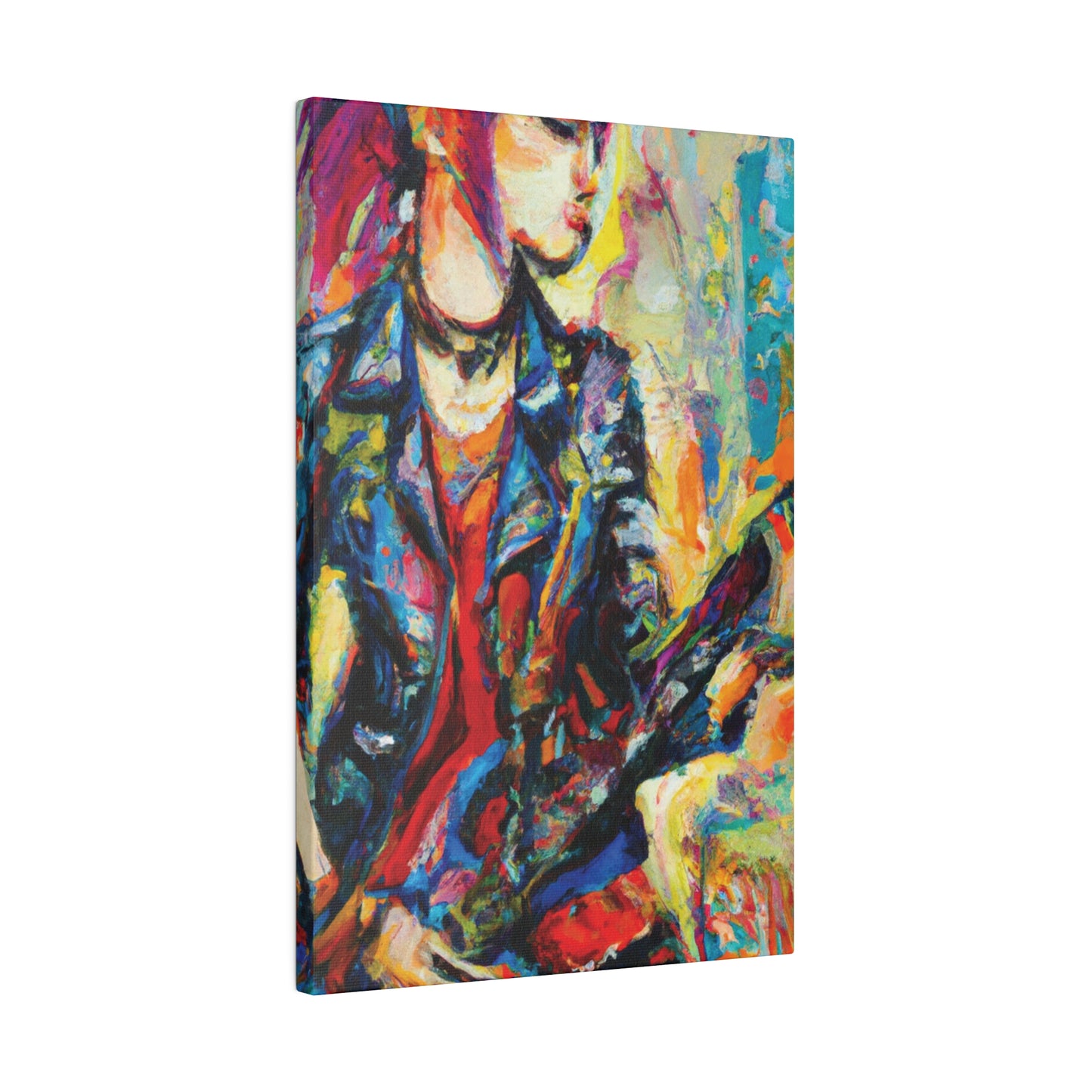 3154V - Rockstar Oil Painting Style Print | Poster | Home Decor | Wall Art | Music Art | Canvas