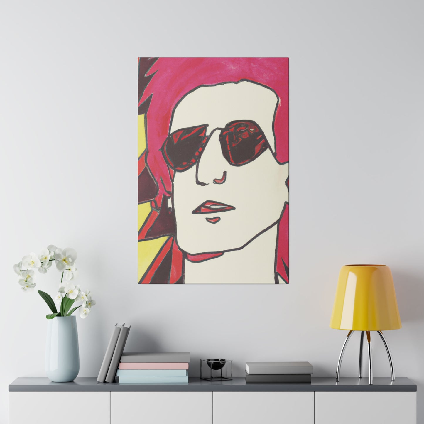 9247A - Rockstar Painting Print | Face | Abstract | Poster | Home Decor | Wall Art | Music Art | Canvas