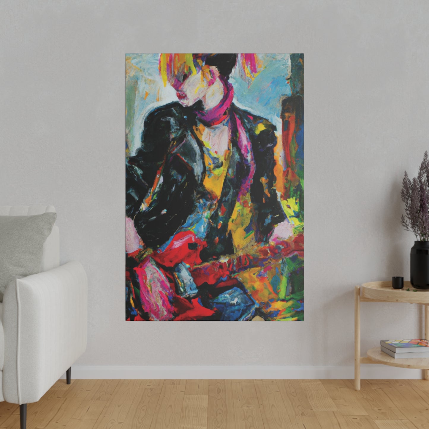 8178F - Rockstar Oil Painting Style Print | Poster | Home Decor | Wall Art | Music Art | Canvas