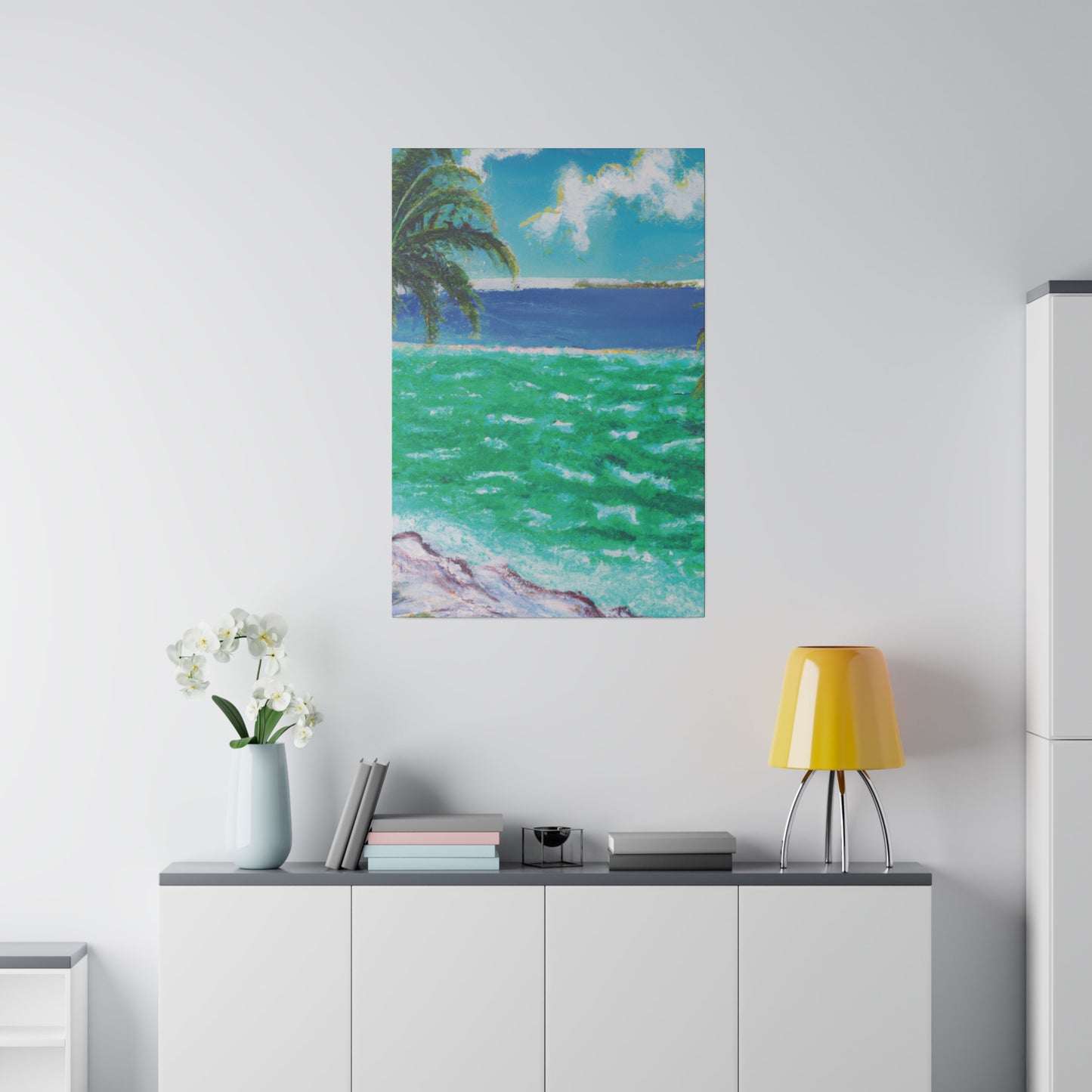 8274K - Bahamas Ocean Painting Print | Bahamas | Ocean | Beach | Poster | Home Decor | Wall Art | Canvas