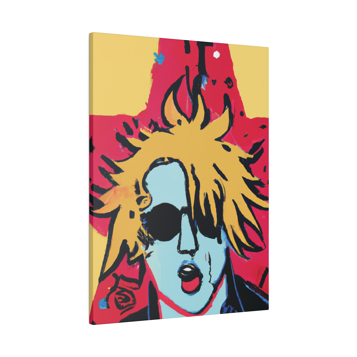 8143X - Rockstar Painting Print | Face | Abstract | Poster | Home Decor | Wall Art | Music Art | Canvas