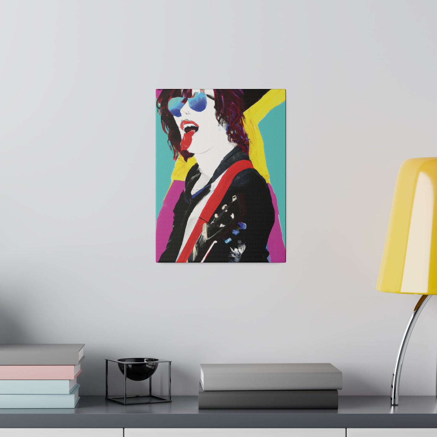 8865A - Rockstar Painting Print | Face | Abstract | Poster | Home Decor | Wall Art | Music Art | Canvas