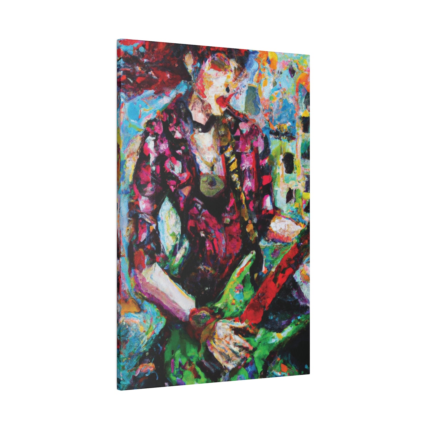 9453F - Rockstar Oil Painting Style Print | Poster | Home Decor | Wall Art | Music Art | Canvas