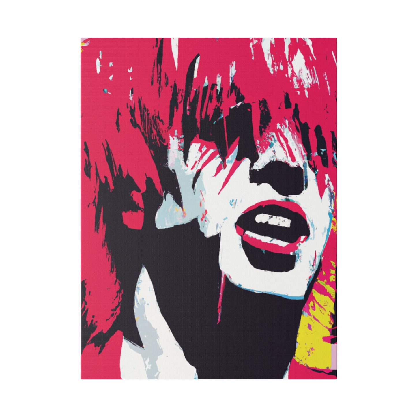 8269P - Rockstar Painting Print | Face | Abstract | Poster | Home Decor | Wall Art | Music Art | Canvas