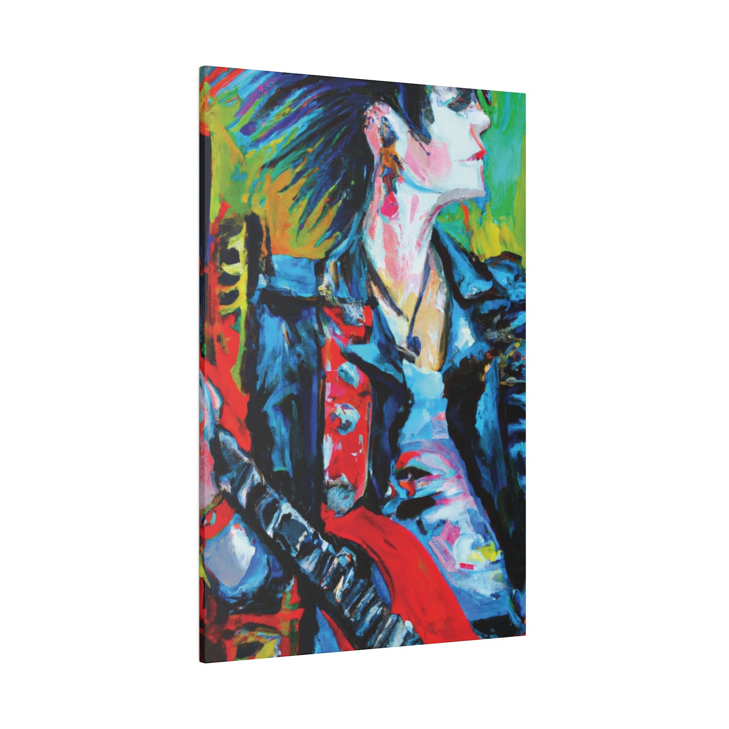 4109T - Rockstar Oil Painting Style Print | Poster | Home Decor | Wall Art | Music Art | Canvas