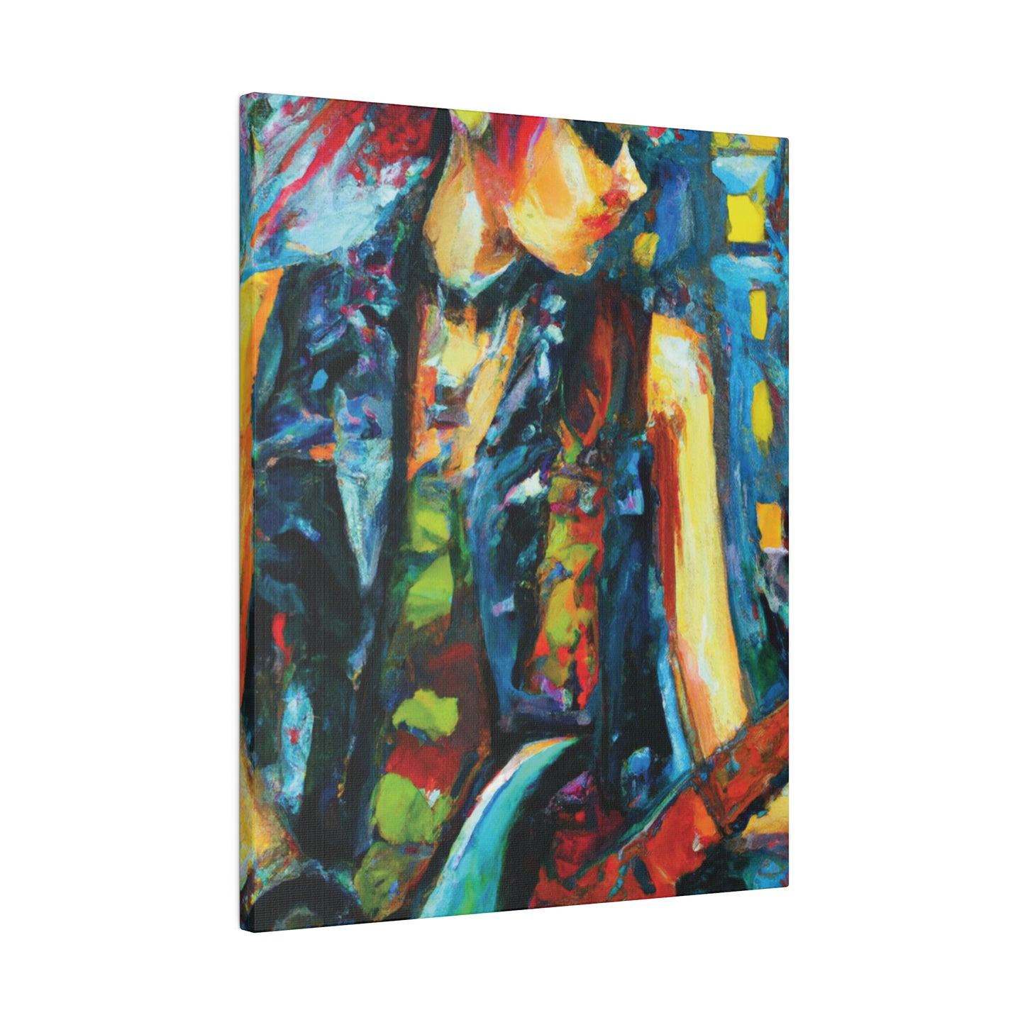 8541R - Rockstar Oil Painting Style Print | Poster | Home Decor | Wall Art | Music Art | Canvas