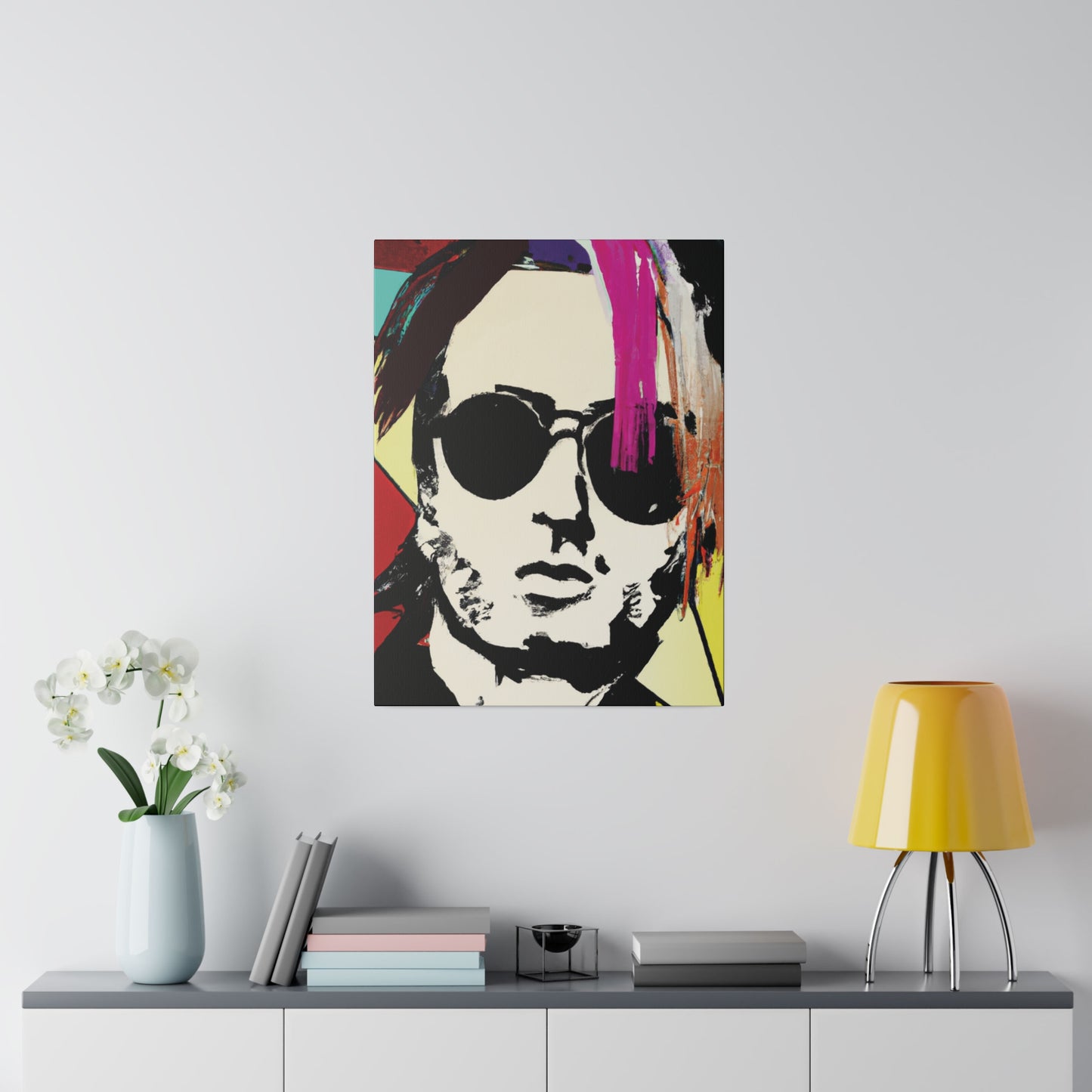 7641U - Rockstar Painting Print | Face | Abstract | Poster | Home Decor | Wall Art | Music Art | Canvas