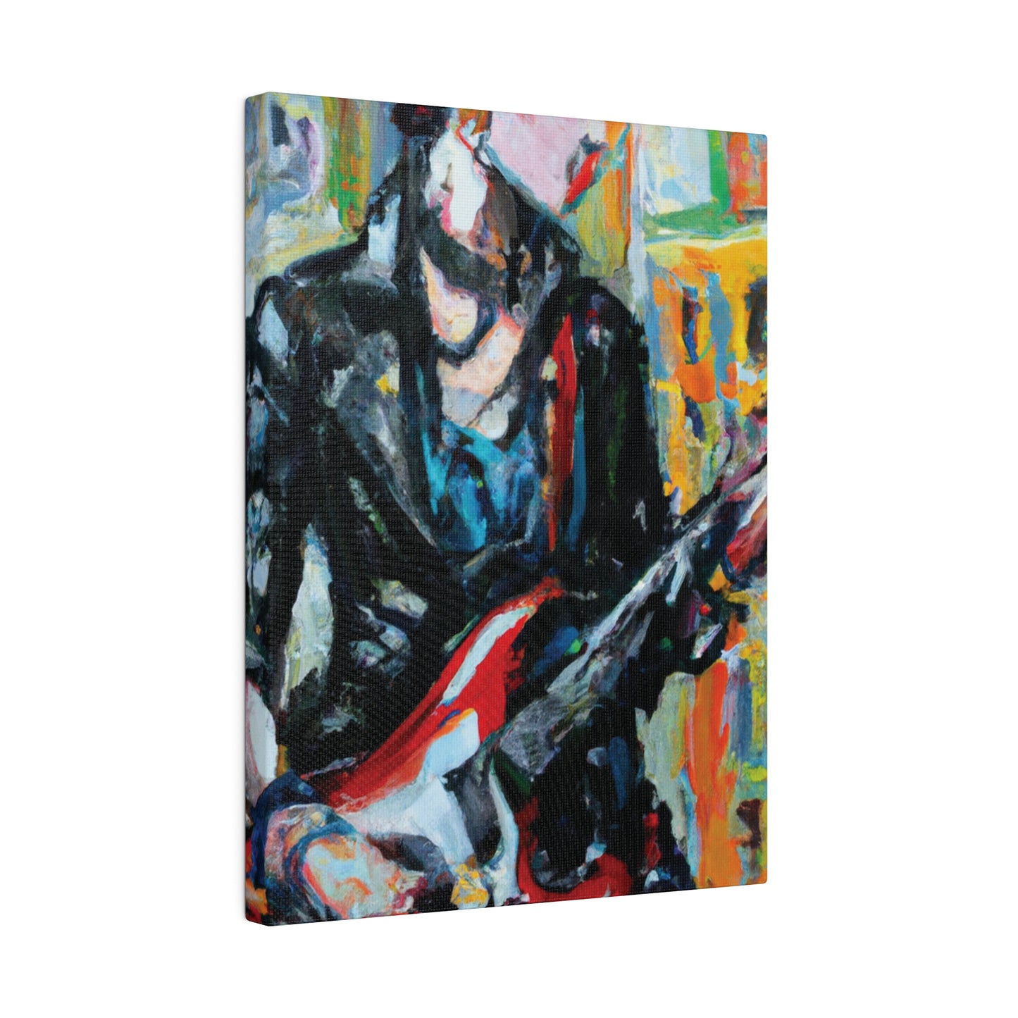 9646Q - Rockstar Oil Painting Style Print | Poster | Home Decor | Wall Art | Music Art | Canvas