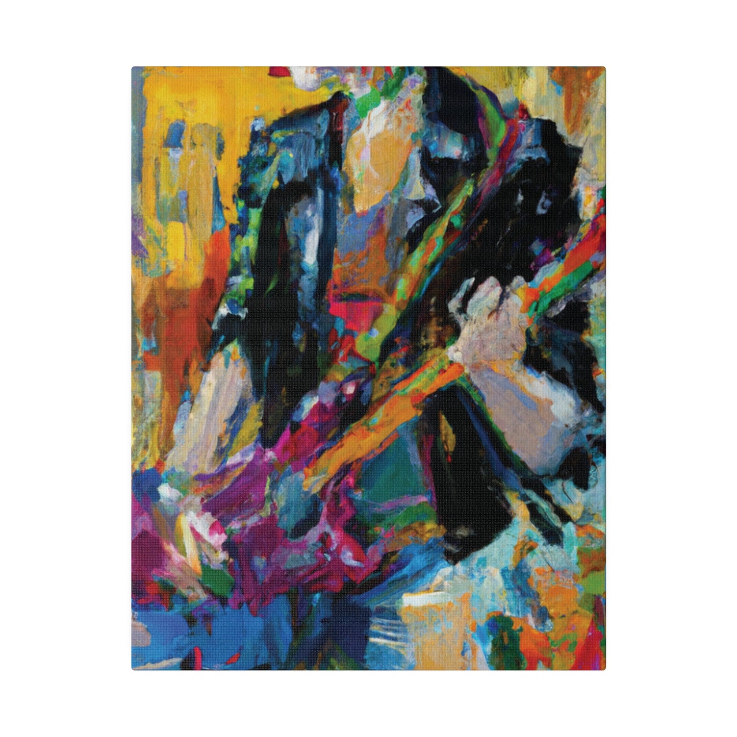 4813Q - Rockstar Oil Painting Style Print | Poster | Home Decor | Wall Art | Music Art | Canvas