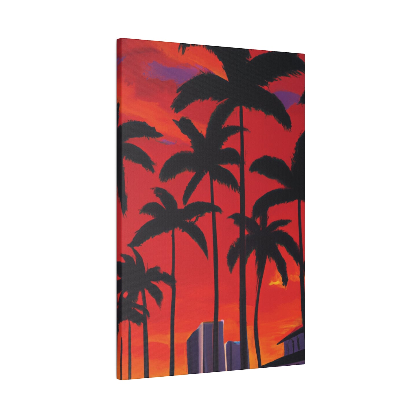 7261M - Miami Beach Sunset Painting Print | Miami | Beach | Sunset | Poster | Home Decor | Wall Art | Canvas