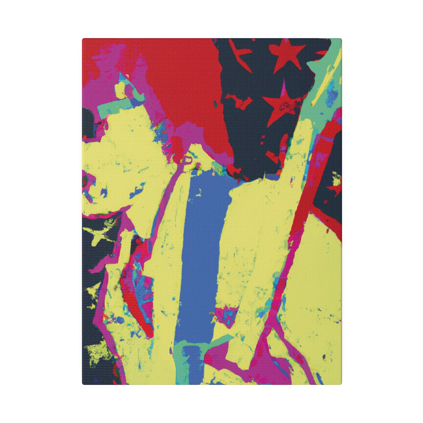 9735F - Rockstar Painting Print | Face | Abstract | Poster | Home Decor | Wall Art | Music Art | Canvas