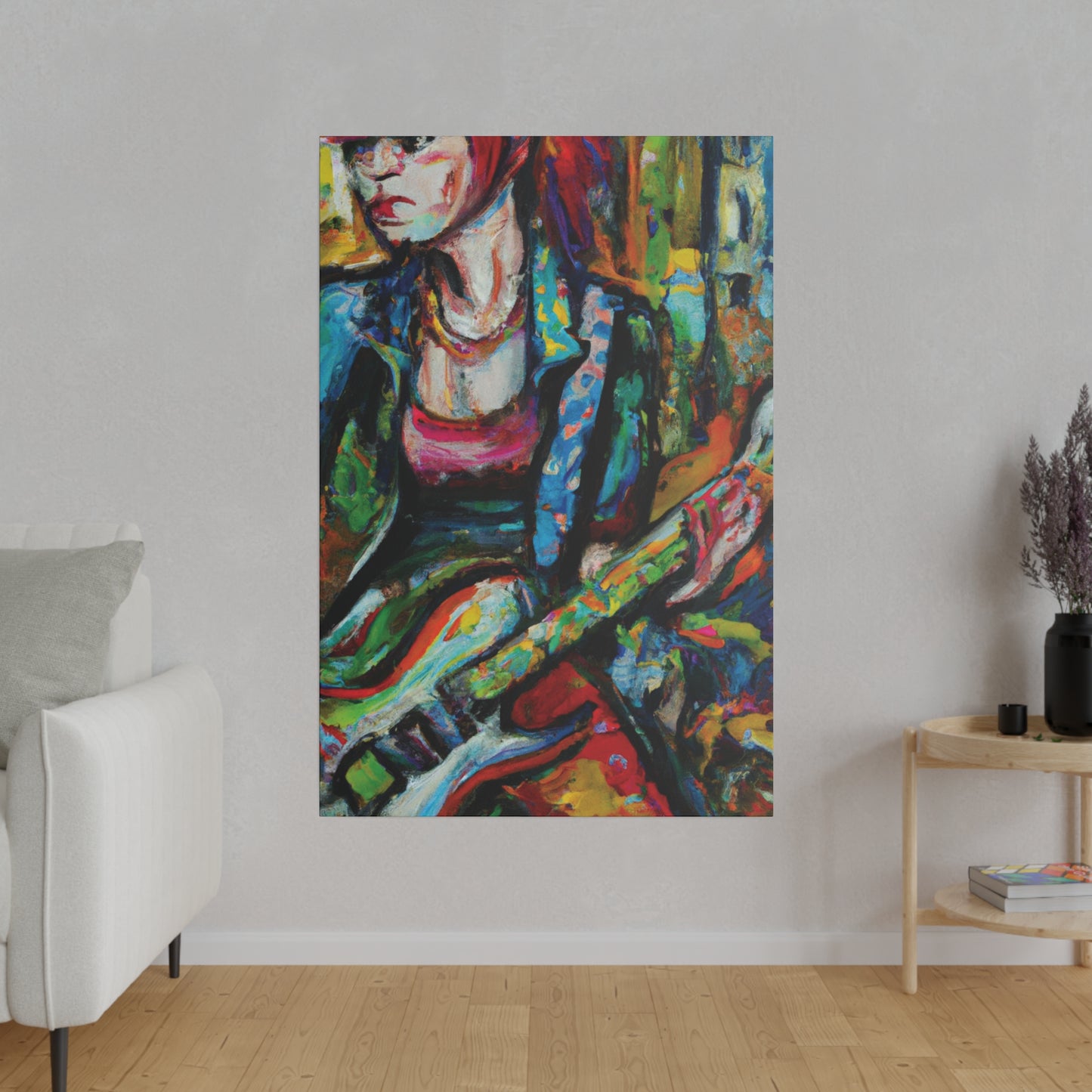 5376X - Rockstar Oil Painting Style Print | Poster | Home Decor | Wall Art | Music Art | Canvas