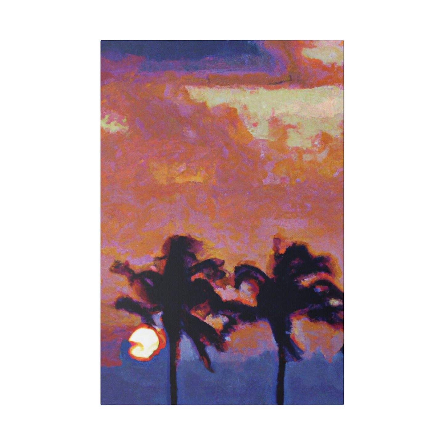 8235O - Miami Beach Sunset Painting Print | Miami | Beach | Sunset | Poster | Home Decor | Wall Art | Canvas