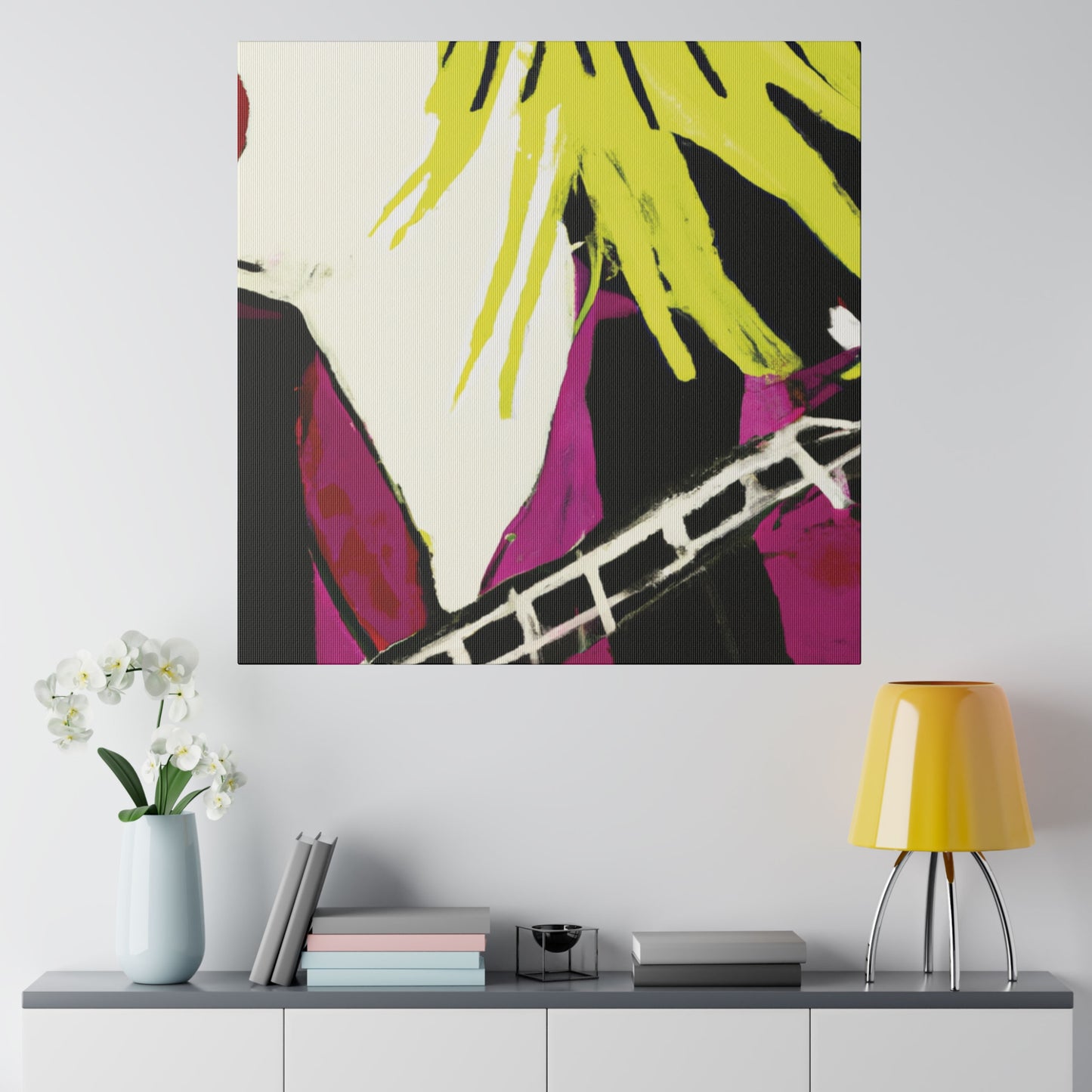 7182Q - Rockstar Painting Print | Face | Abstract | Poster | Home Decor | Wall Art | Music Art | Canvas