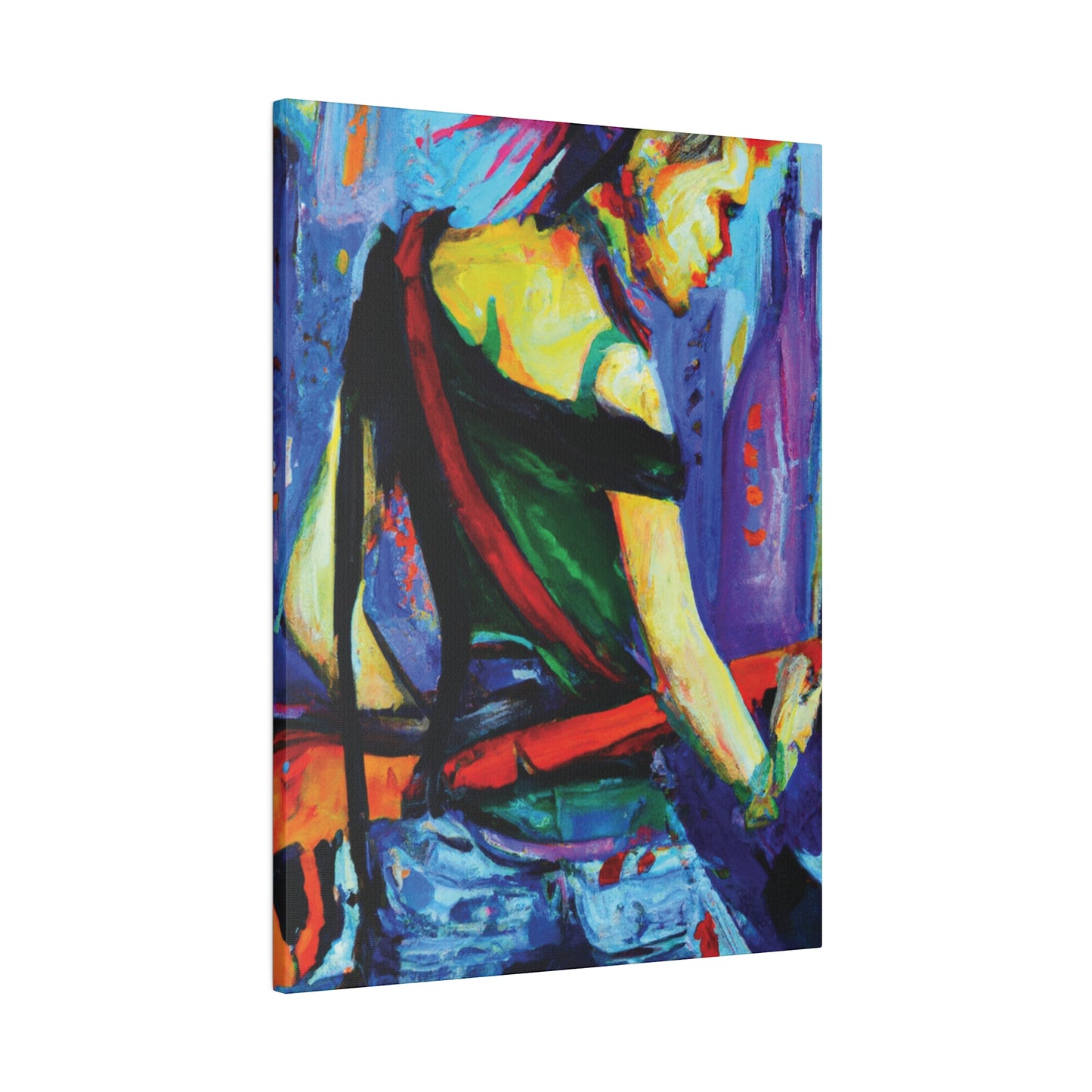 3143Z - Rockstar Oil Painting Style Print | Poster | Home Decor | Wall Art | Music Art | Canvas