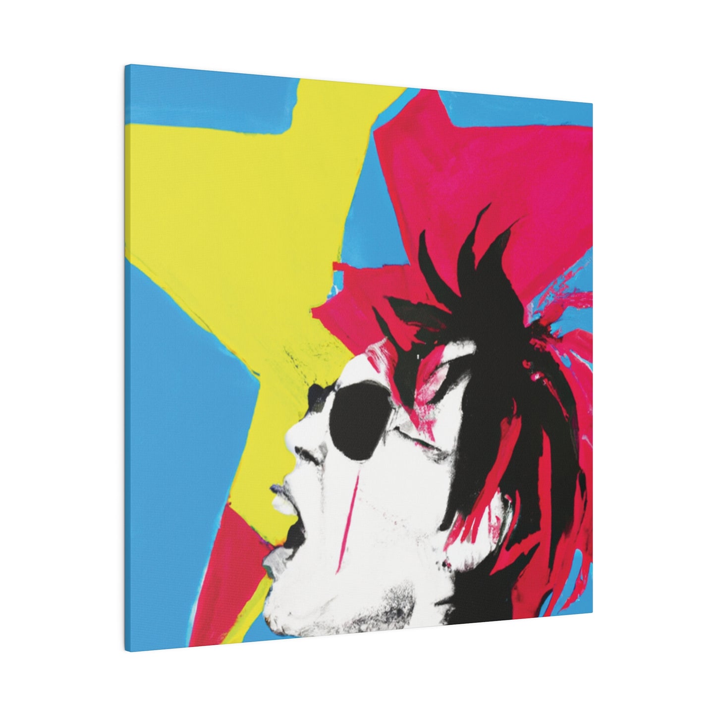 7179X - Rockstar Painting Print | Face | Abstract | Poster | Home Decor | Wall Art | Music Art | Canvas