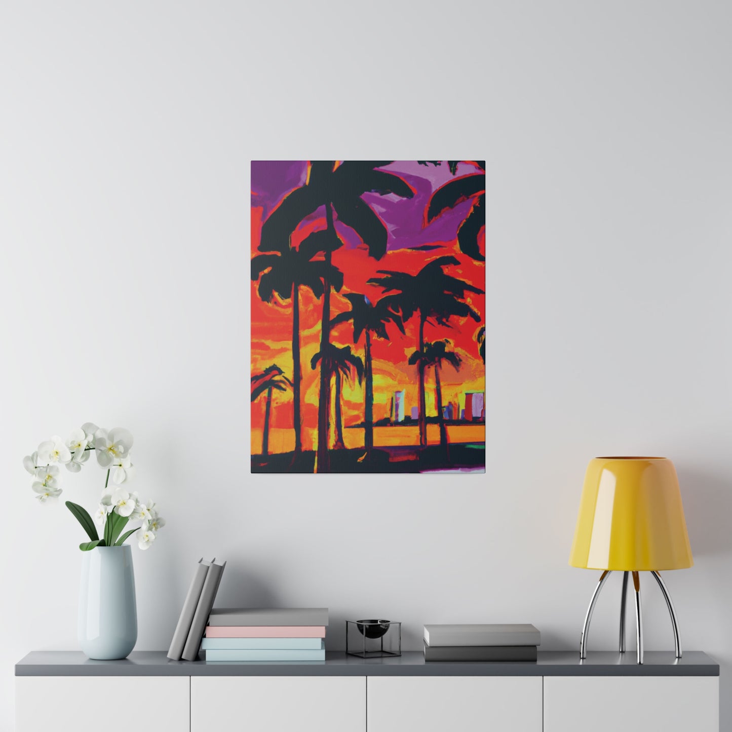 3128K - Miami Beach Sunset Painting Print | Miami | Beach | Sunset | Poster | Home Decor | Wall Art | Canvas