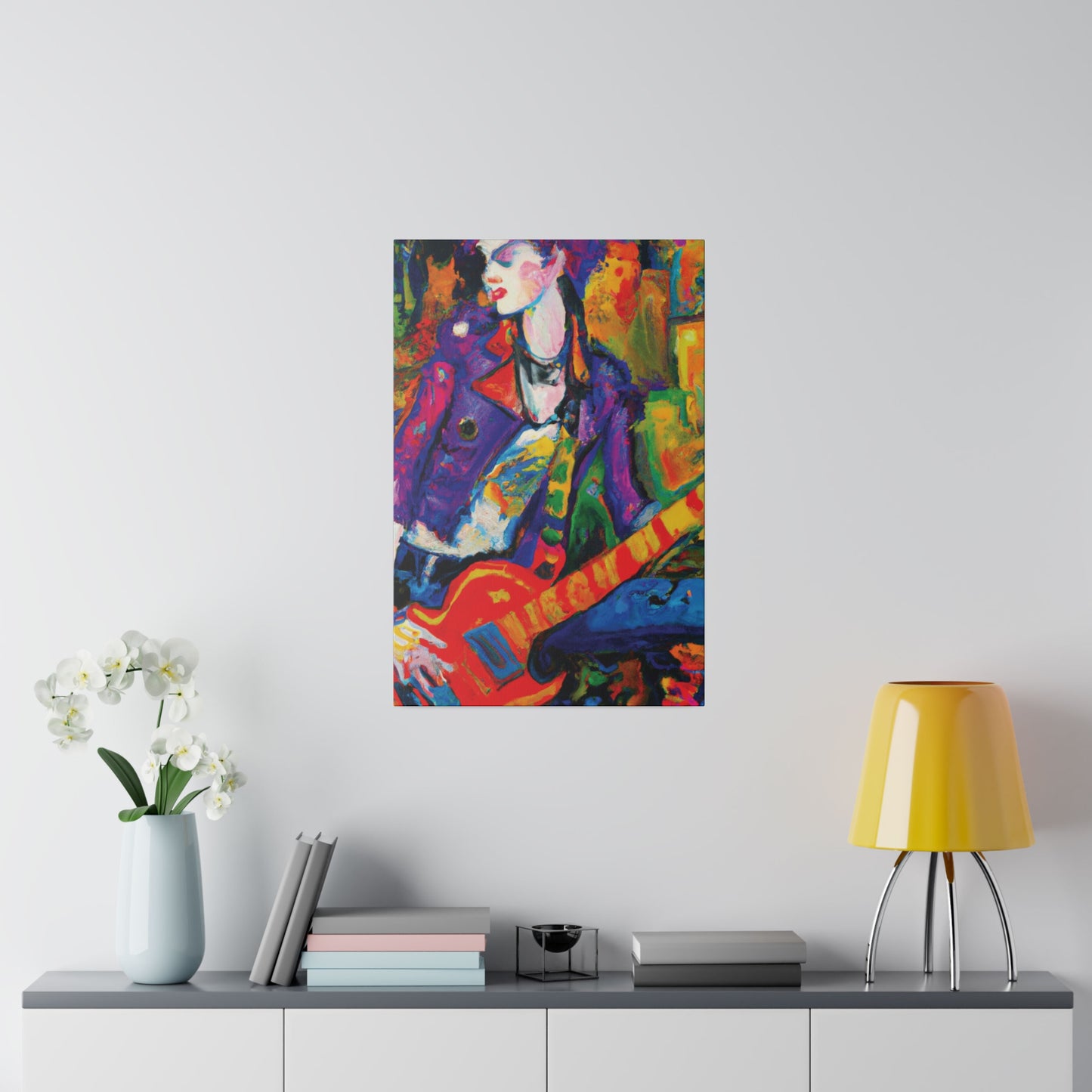 7368Q - Rockstar Oil Painting Style Print | Poster | Home Decor | Wall Art | Music Art | Canvas