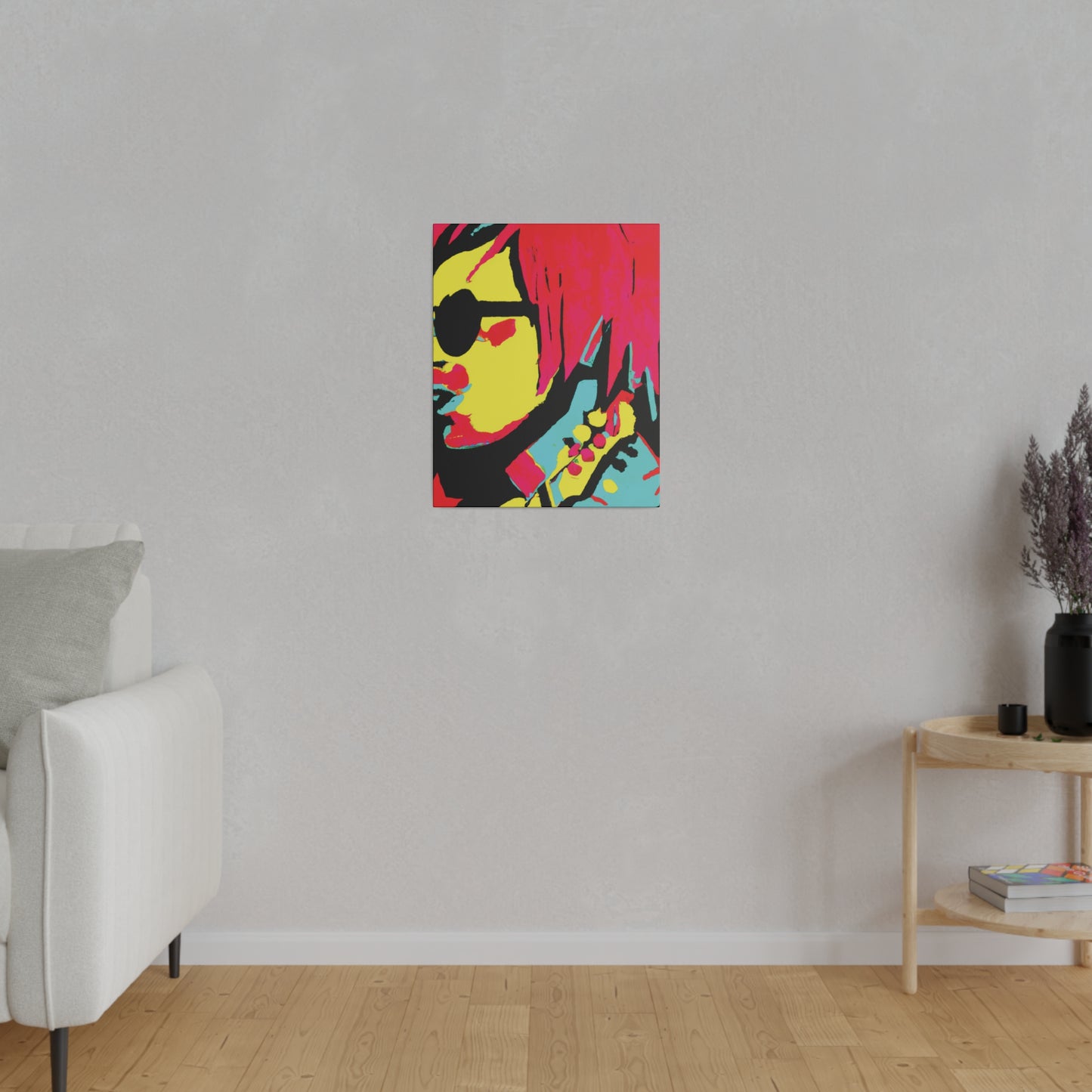 8972Y - Rockstar Painting Print | Face | Abstract | Poster | Home Decor | Wall Art | Music Art | Canvas