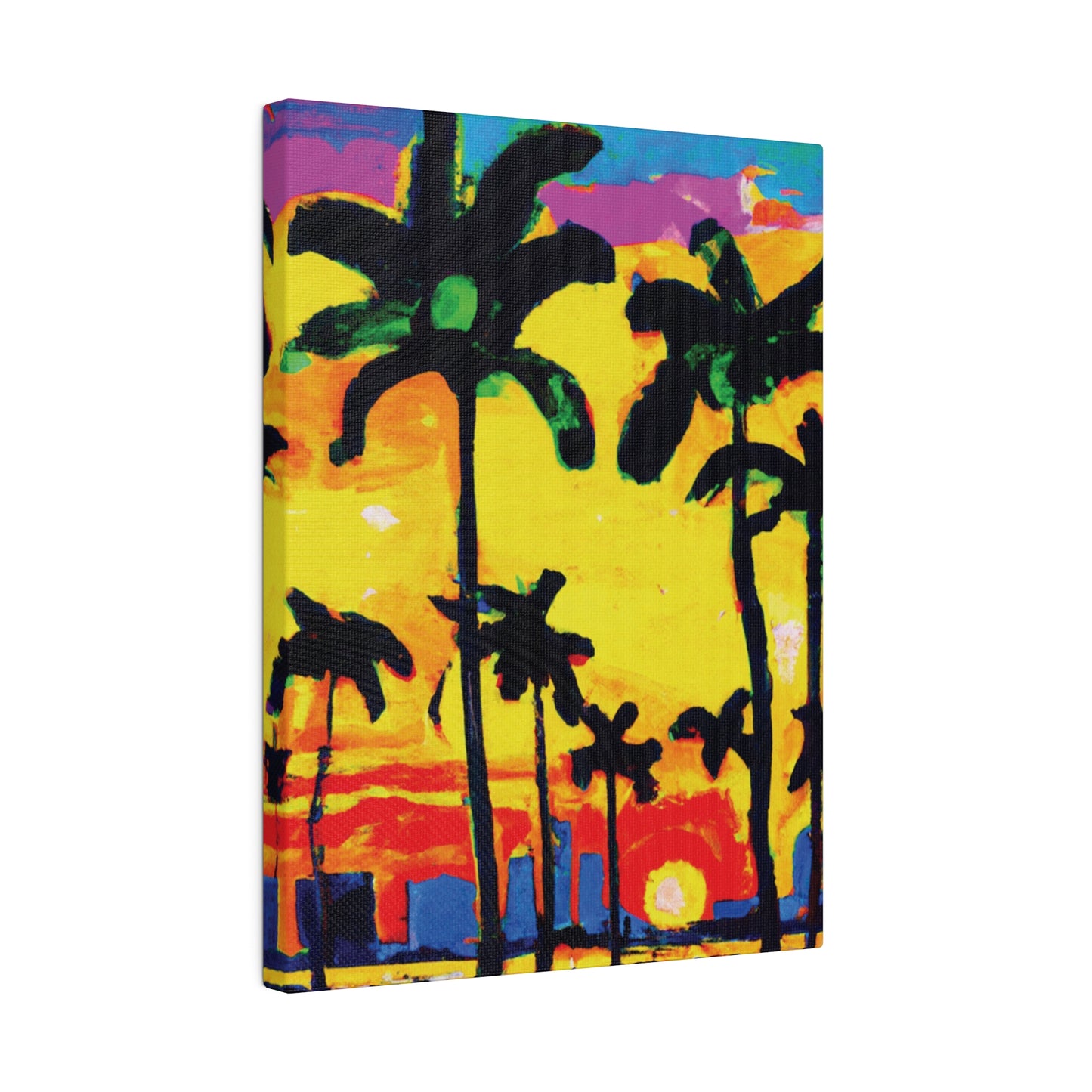9497Z - Miami Beach Sunset Painting Print | Miami | Beach | Sunset | Poster | Home Decor | Wall Art | Canvas