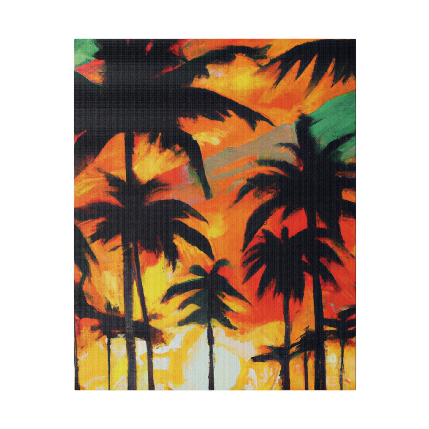 4567E - Miami Beach Sunset Painting Print | Miami | Beach | Sunset | Poster | Home Decor | Wall Art | Canvas