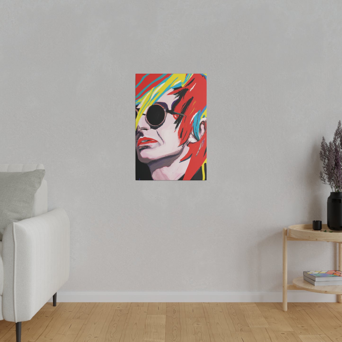 9573V - Rockstar Painting Print | Face | Abstract | Poster | Home Decor | Wall Art | Music Art | Canvas