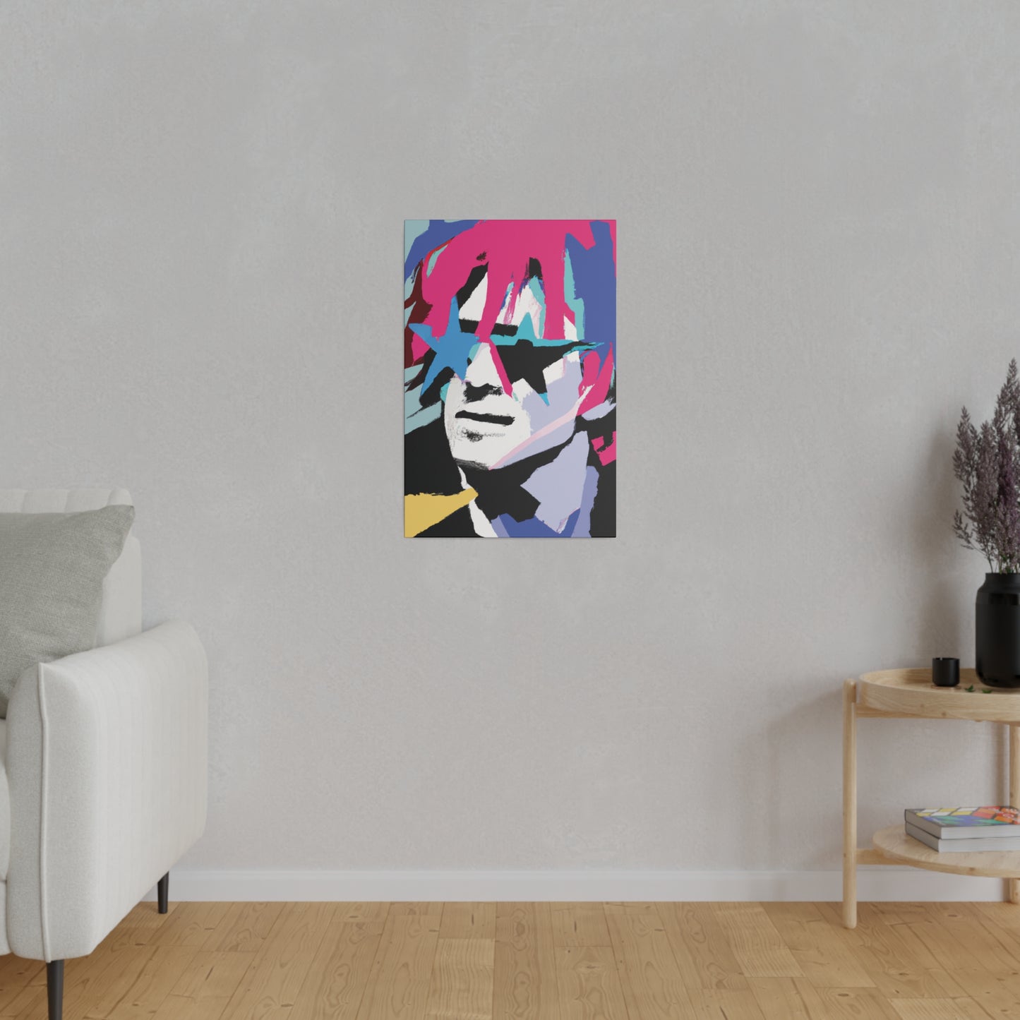 9345V - Rockstar Painting Print | Face | Abstract | Poster | Home Decor | Wall Art | Music Art | Canvas