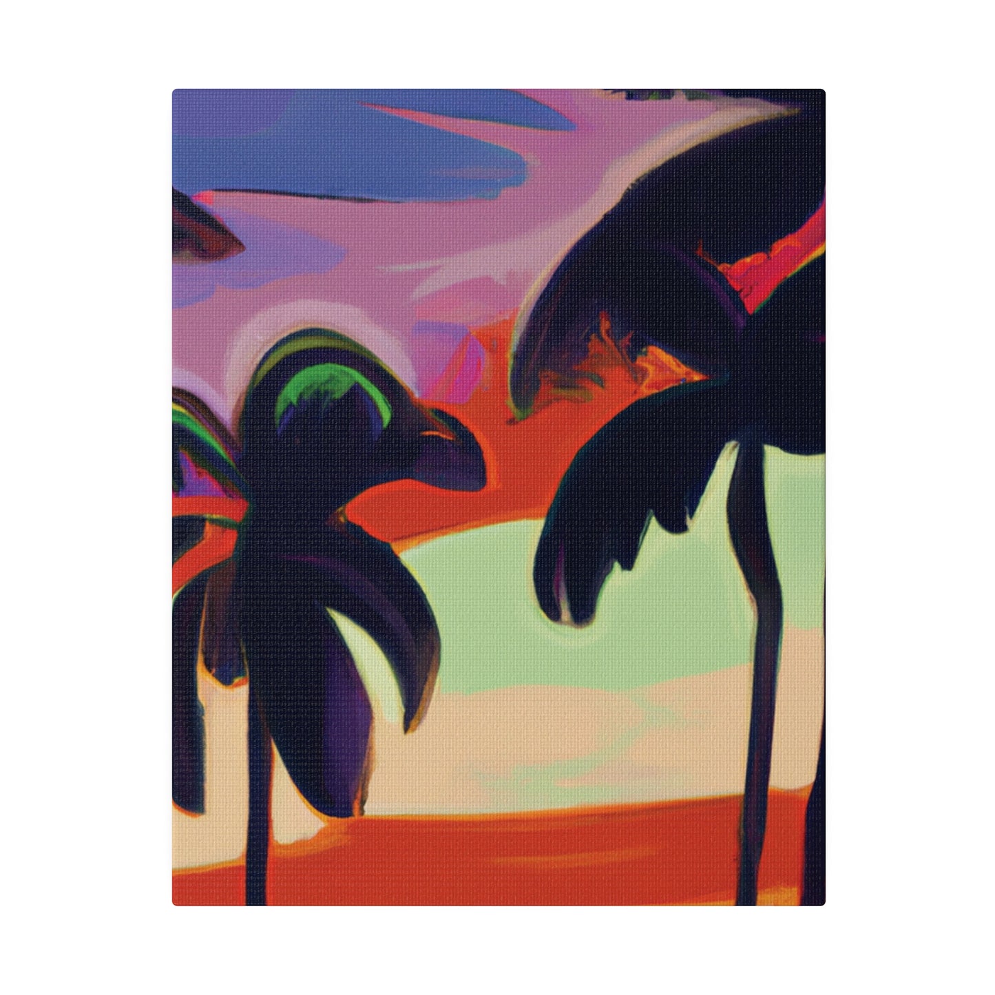 4438V - Miami Beach Sunset Painting Print | Miami | Beach | Sunset | Poster | Home Decor | Wall Art | Canvas