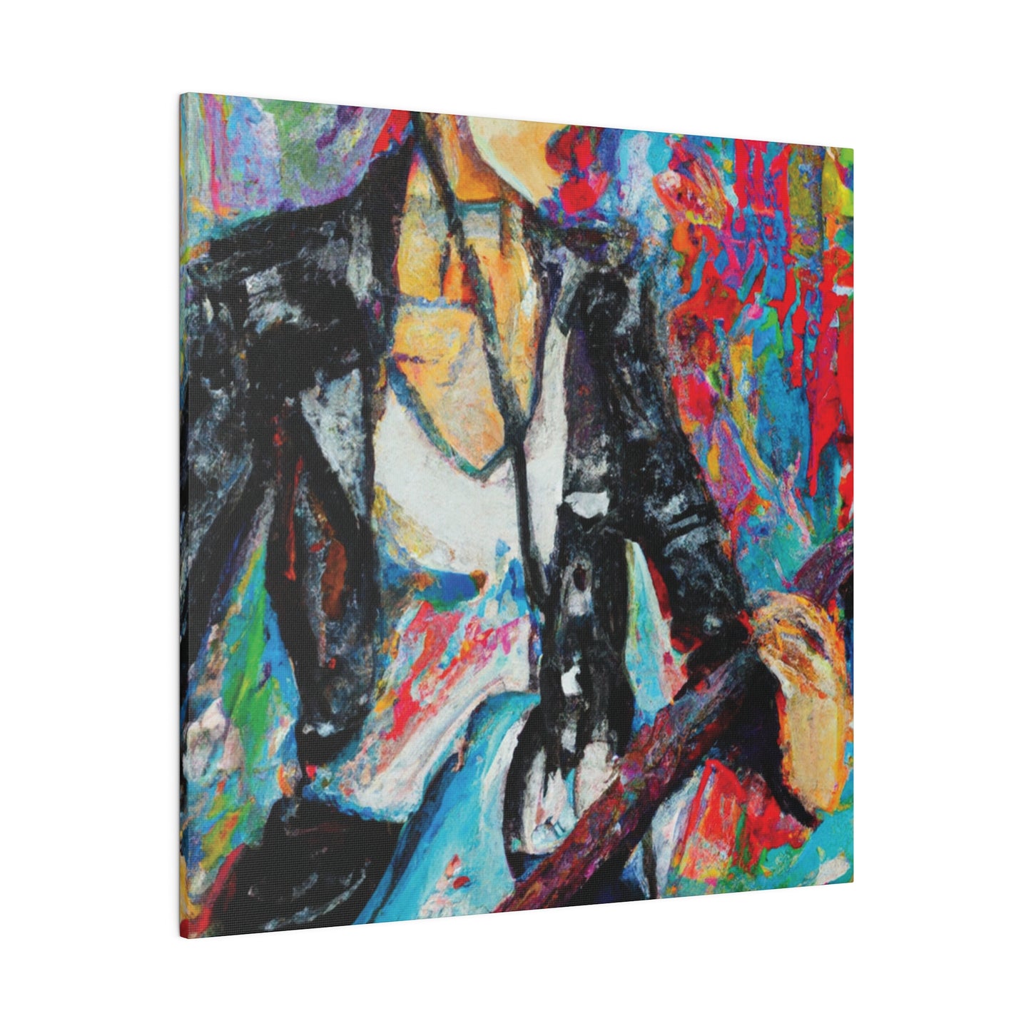 3492Z - Rockstar Oil Painting Style Print | Poster | Home Decor | Wall Art | Music Art | Canvas