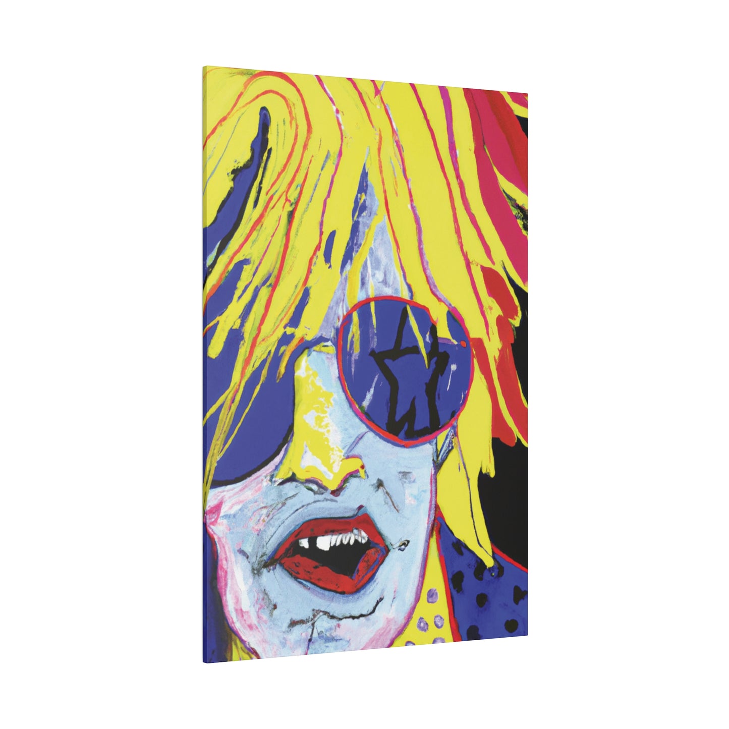 8742G - Rockstar Painting Print | Face | Abstract | Poster | Home Decor | Wall Art | Music Art | Canvas