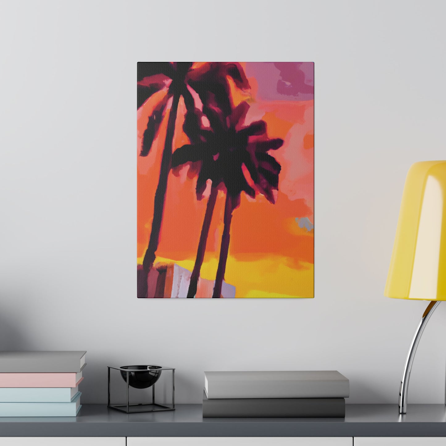 8398N - Miami Beach Sunset Painting Print | Miami | Beach | Sunset | Poster | Home Decor | Wall Art | Canvas