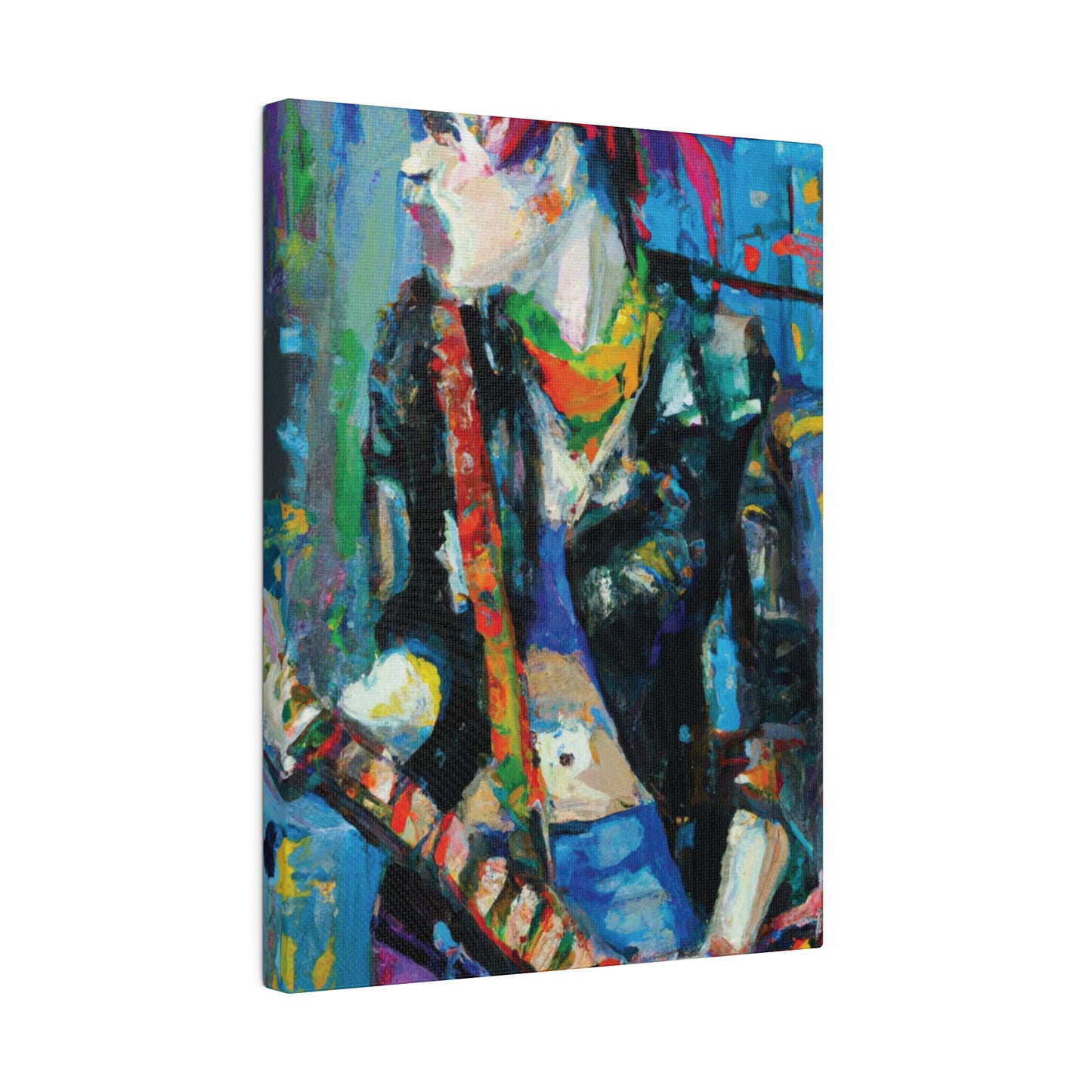 3601F - Rockstar Oil Painting Style Print | Poster | Home Decor | Wall Art | Music Art | Canvas