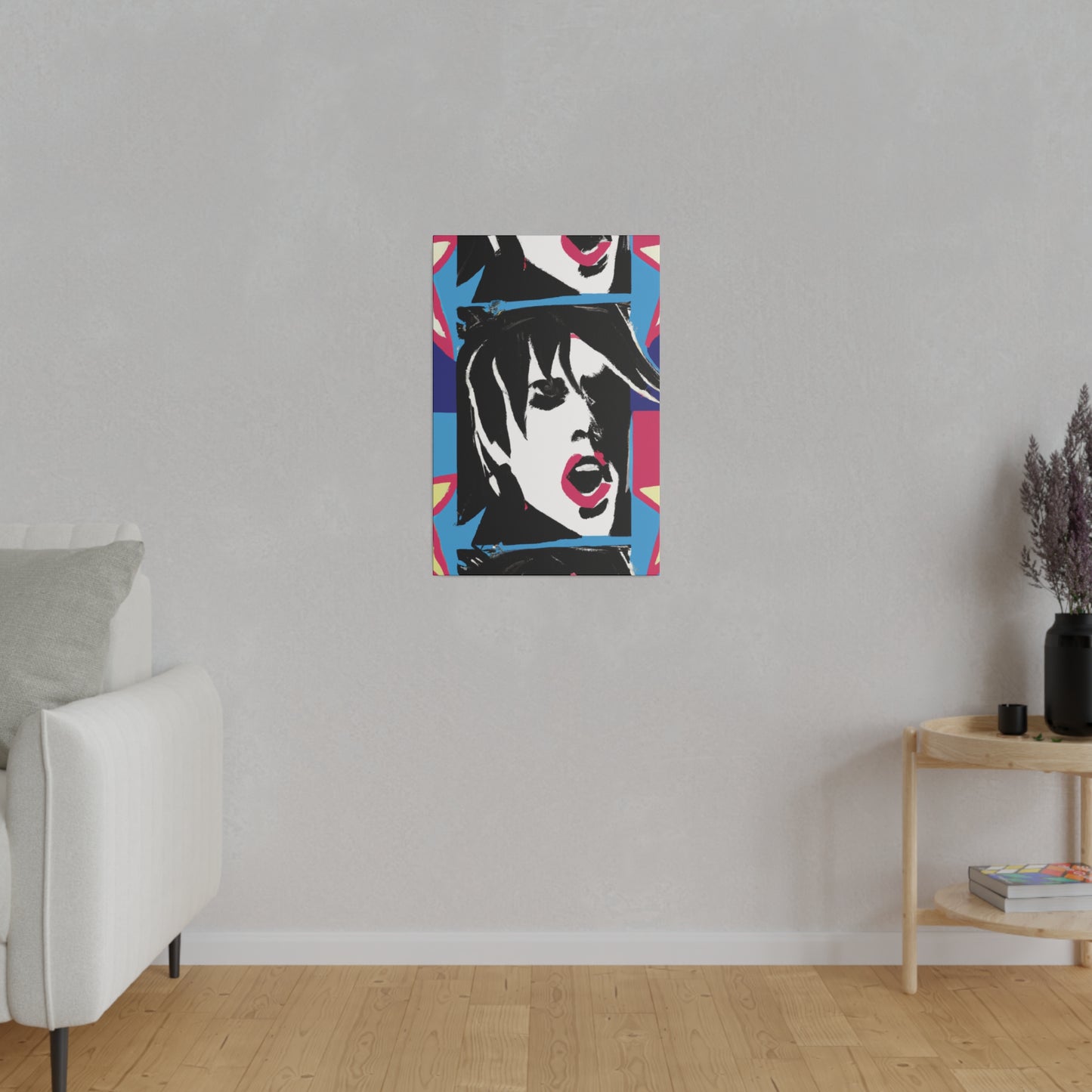 6431Q - Rockstar Painting Print | Face | Abstract | Poster | Home Decor | Wall Art | Music Art | Canvas