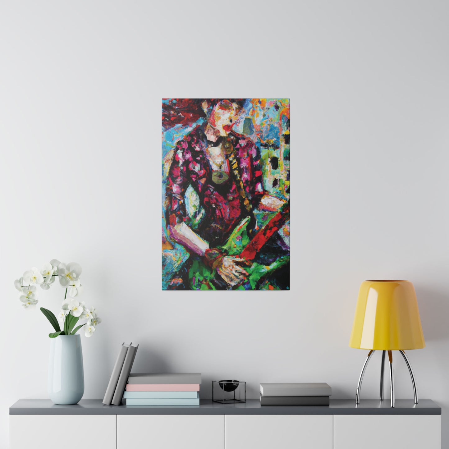9453F - Rockstar Oil Painting Style Print | Poster | Home Decor | Wall Art | Music Art | Canvas