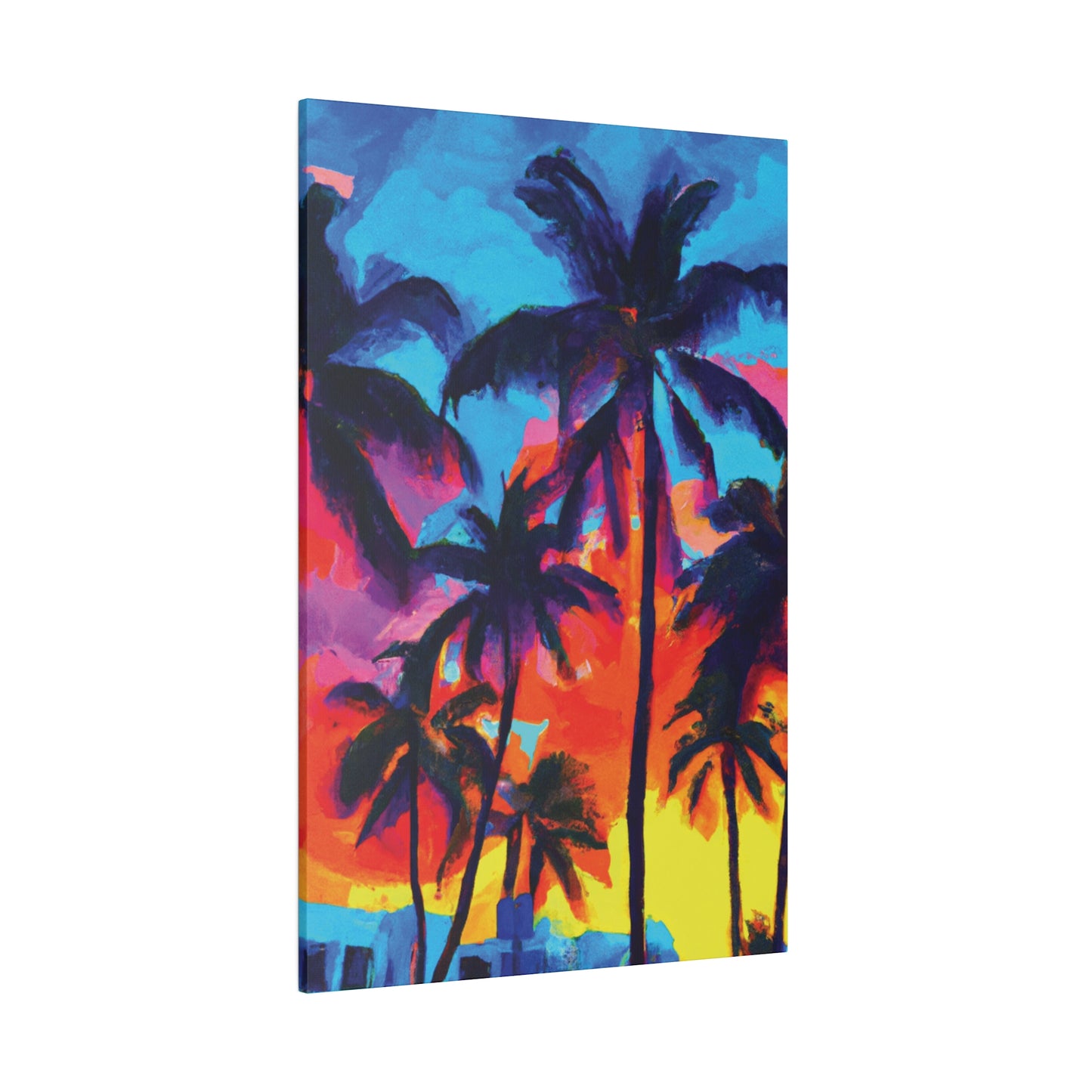 4672F - Miami Beach Sunset Painting Print | Miami | Beach | Sunset | Poster | Home Decor | Wall Art | Canvas