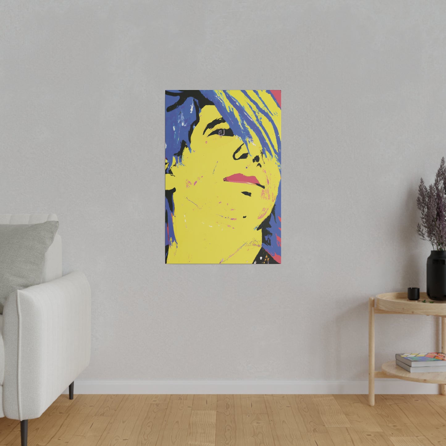 4894A - Rockstar Painting Print | Face | Abstract | Poster | Home Decor | Wall Art | Music Art | Canvas