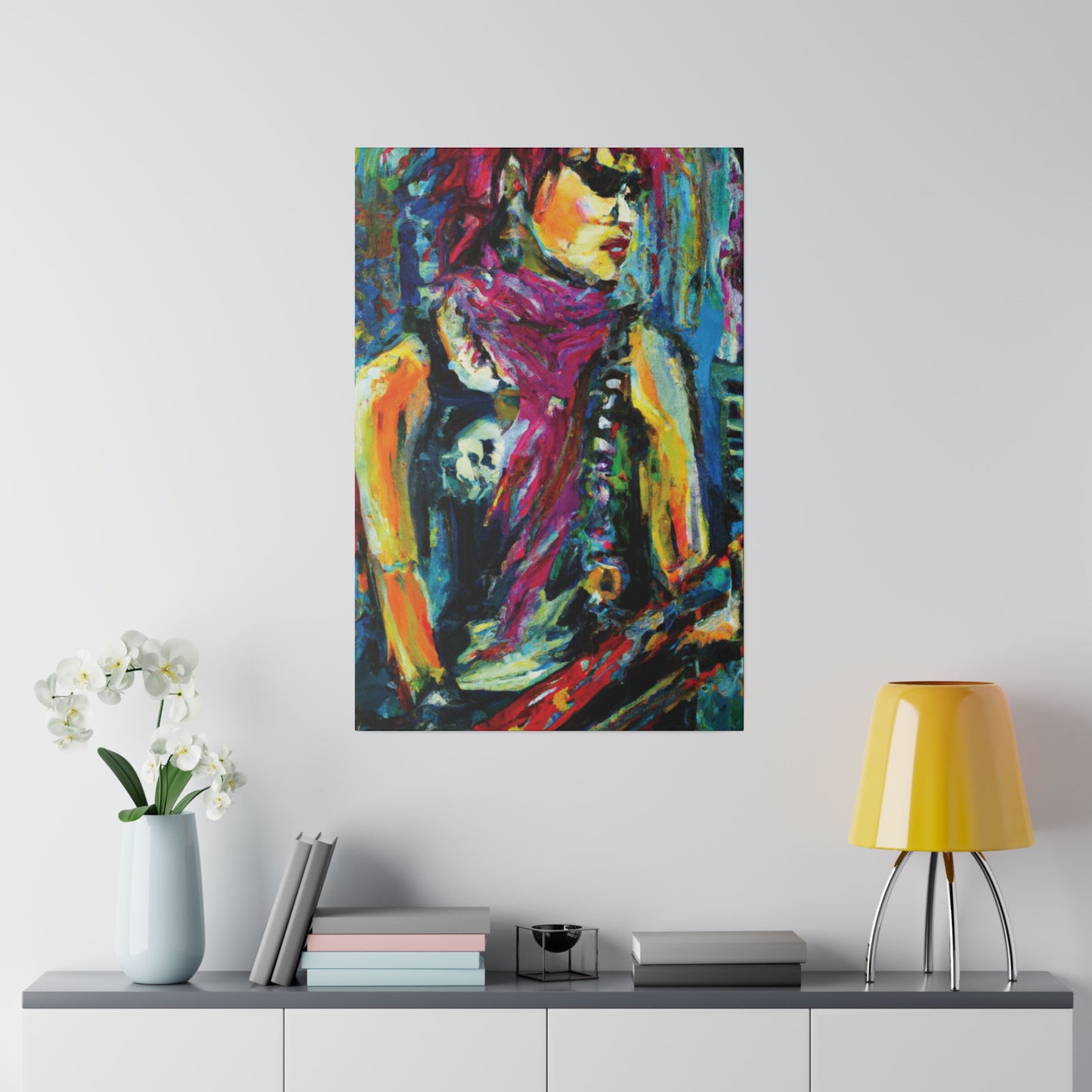 4264P - Rockstar Oil Painting Style Print | Poster | Home Decor | Wall Art | Music Art | Canvas