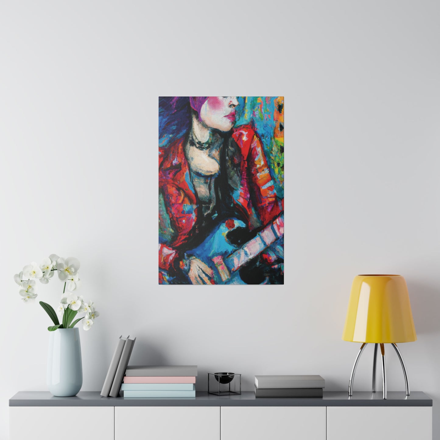 7551J - Rockstar Oil Painting Style Print | Poster | Home Decor | Wall Art | Music Art | Canvas