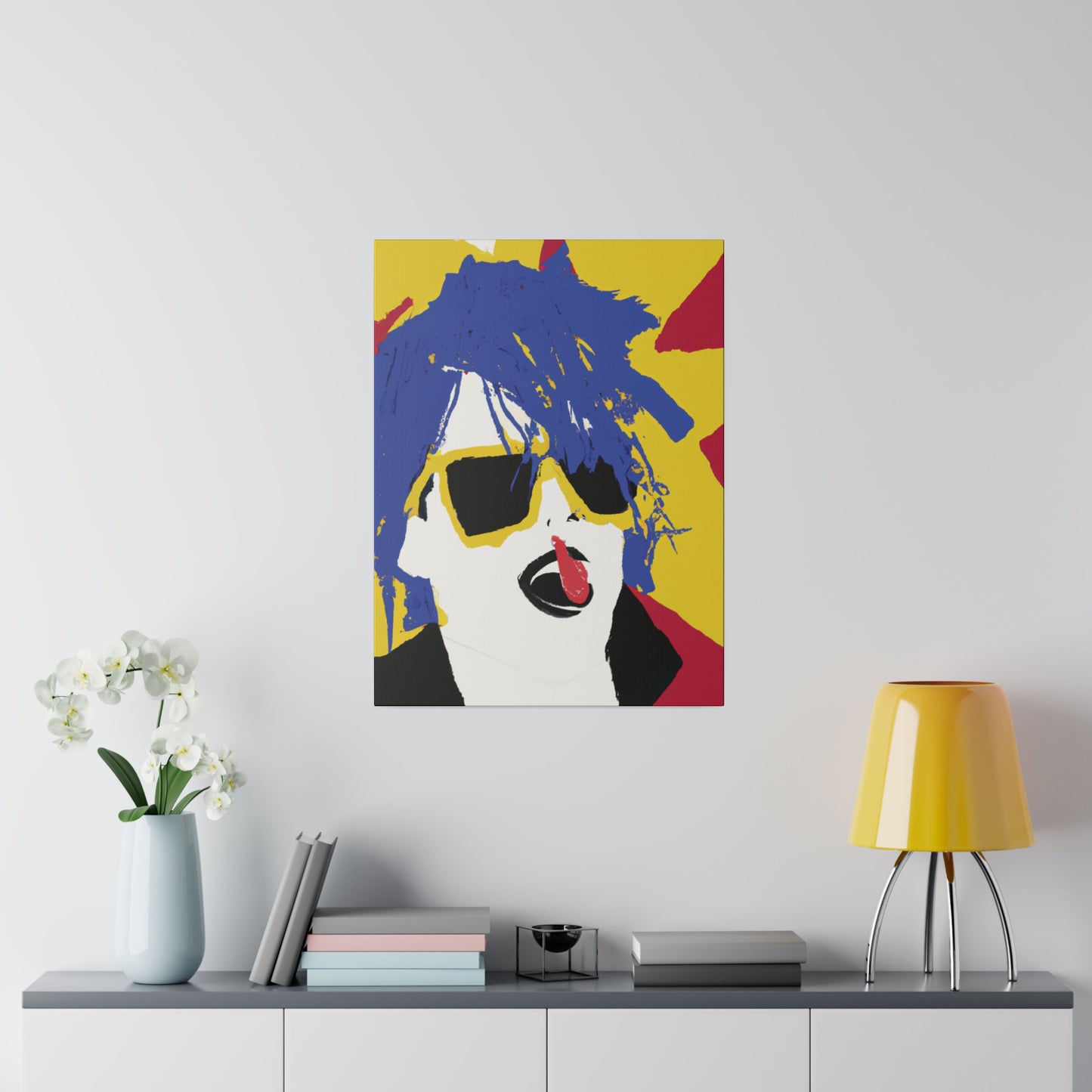 3157P - Rockstar Painting Print | Face | Abstract | Poster | Home Decor | Wall Art | Music Art | Canvas