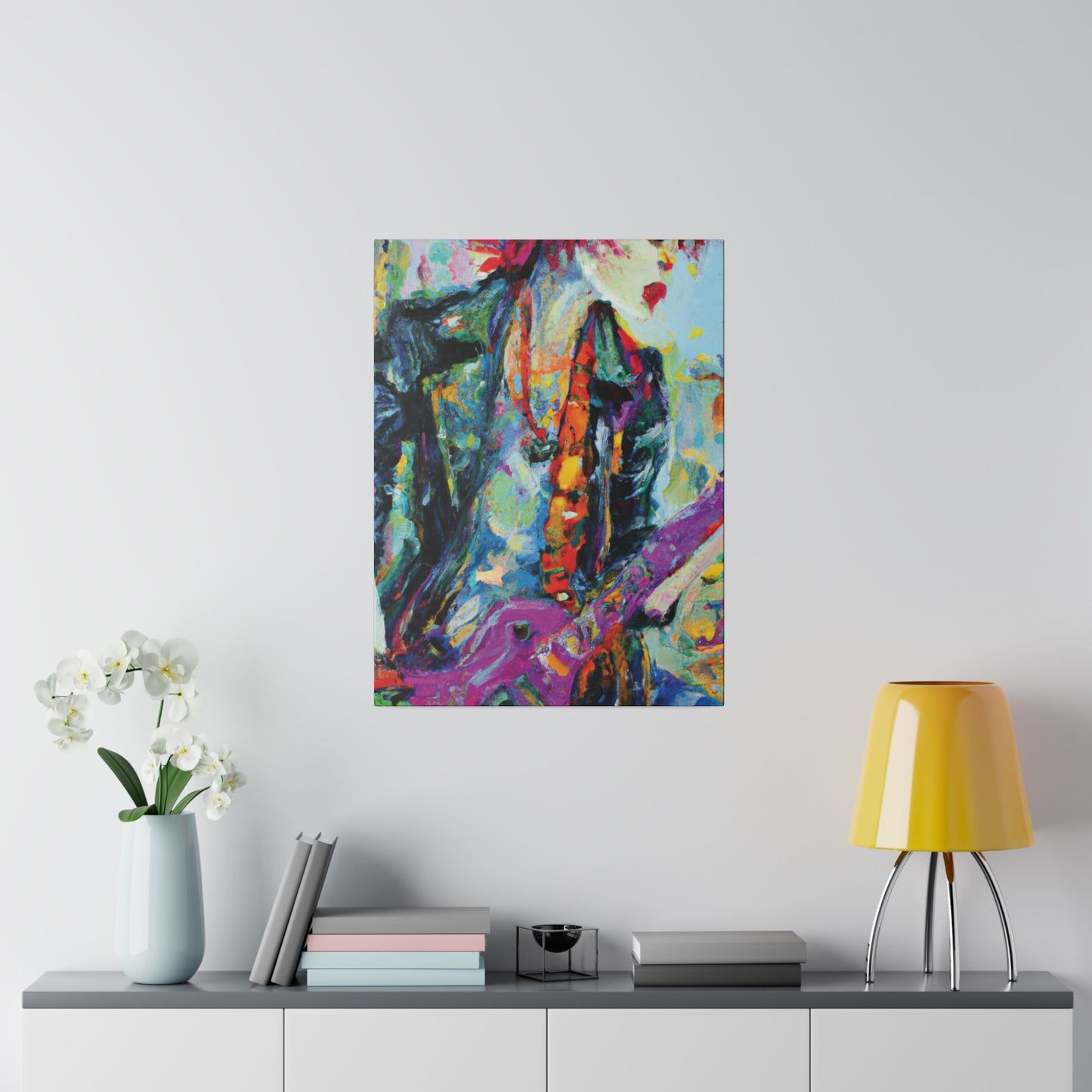 9351Q - Rockstar Oil Painting Style Print | Poster | Home Decor | Wall Art | Music Art | Canvas