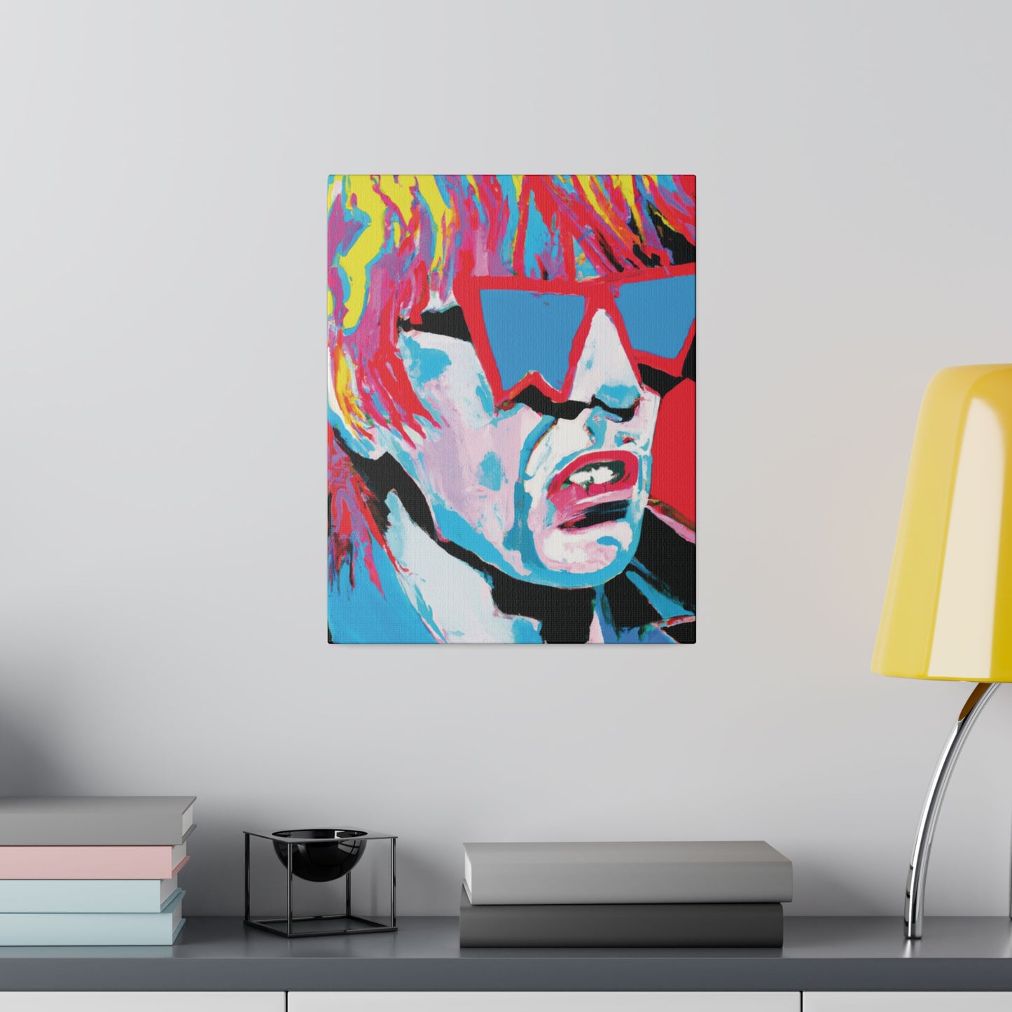 8517X - Rockstar Painting Print | Face | Abstract | Poster | Home Decor | Wall Art | Music Art | Canvas