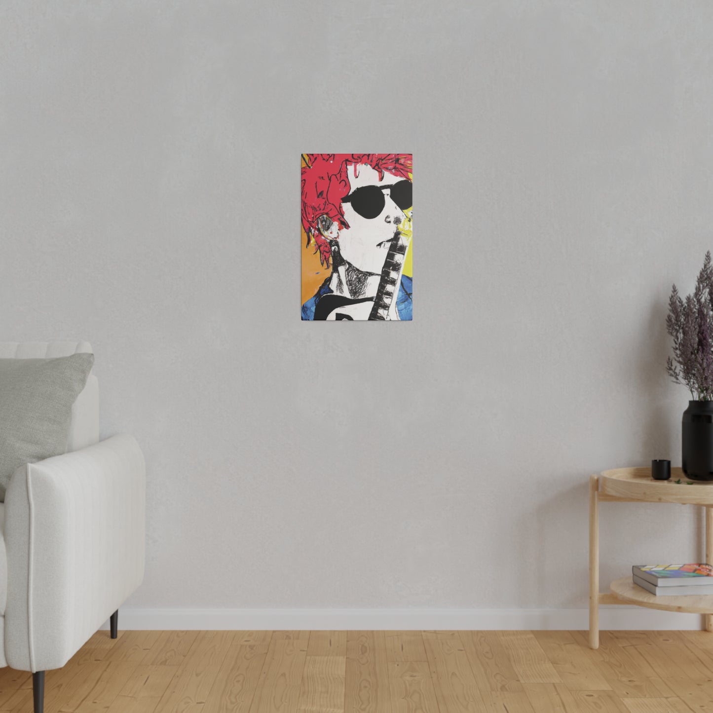 8995T - Rockstar Painting Print | Face | Abstract | Poster | Home Decor | Wall Art | Music Art | Canvas