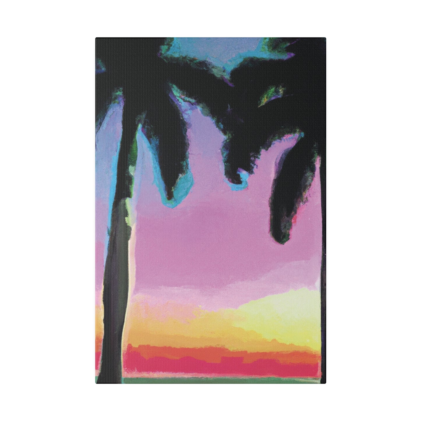 8491N - Miami Beach Sunset Painting Print | Miami | Beach | Sunset | Poster | Home Decor | Wall Art | Canvas