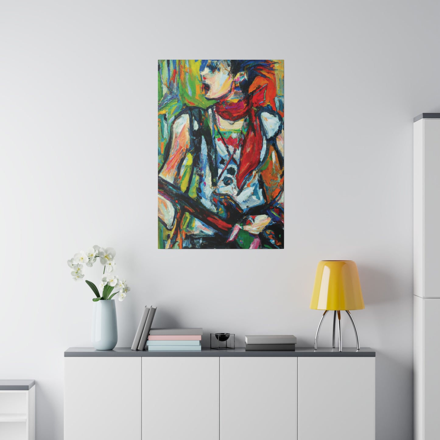 3713A - Rockstar Oil Painting Style Print | Poster | Home Decor | Wall Art | Music Art | Canvas