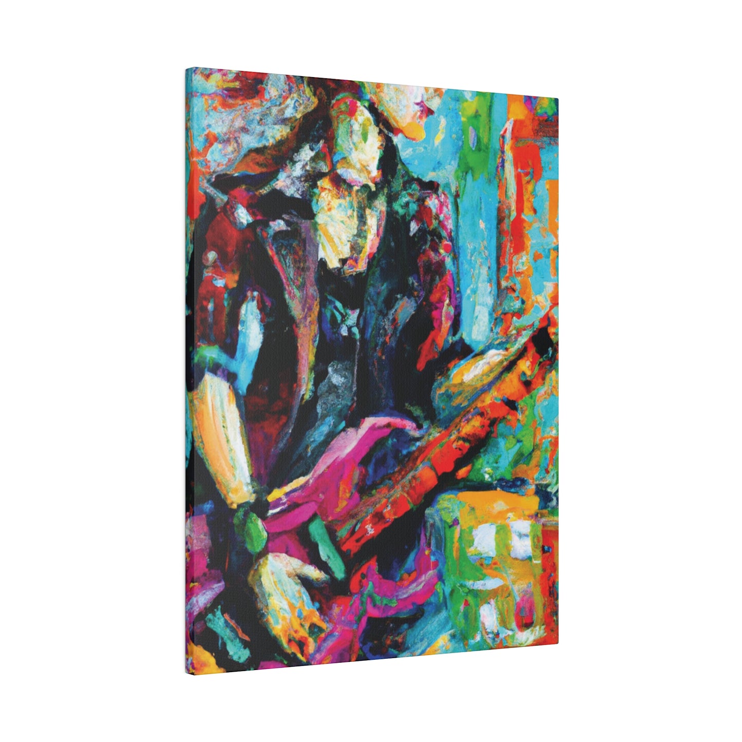 5003E - Rockstar Oil Painting Style Print | Poster | Home Decor | Wall Art | Music Art | Canvas