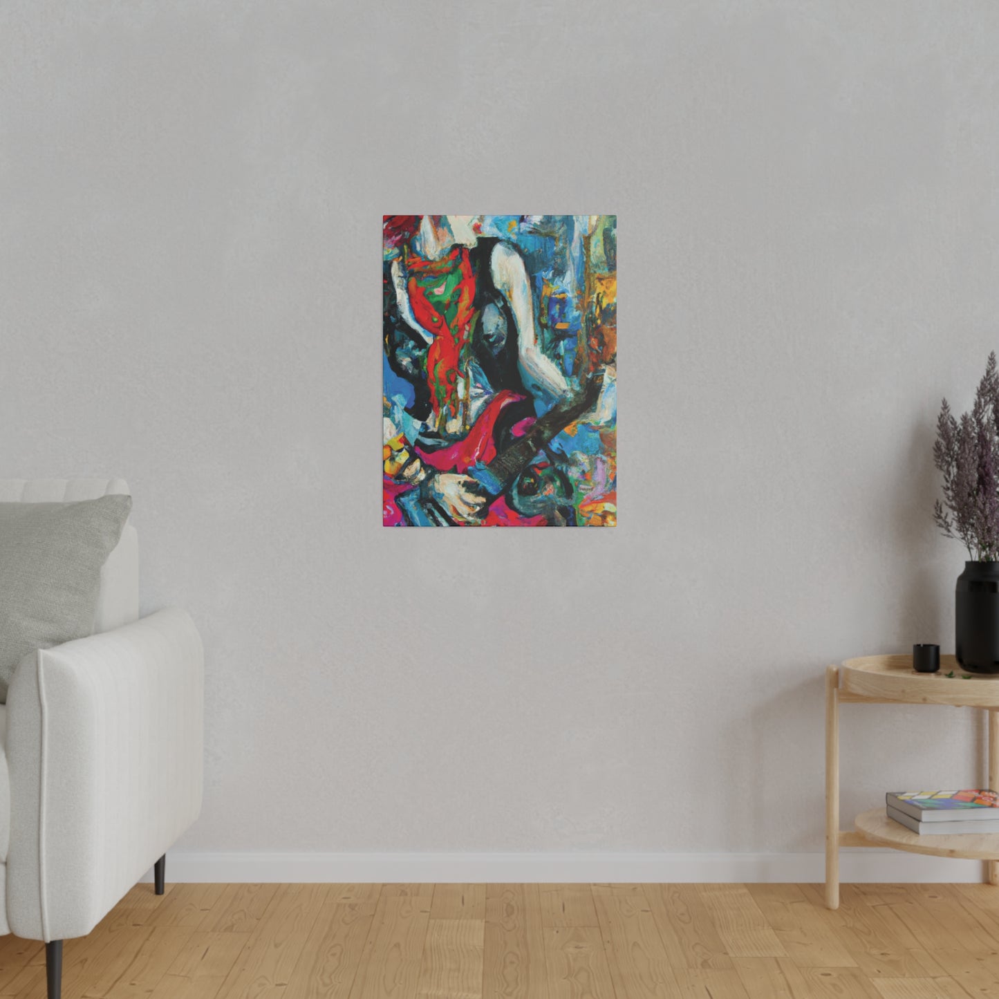 8722E - Rockstar Oil Painting Style Print | Poster | Home Decor | Wall Art | Music Art | Canvas