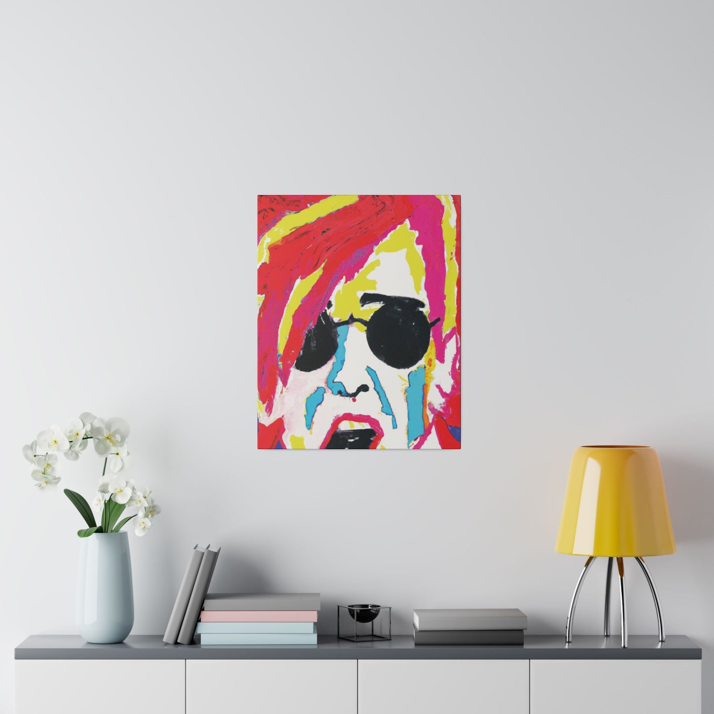 5397K - Rockstar Painting Print | Face | Abstract | Poster | Home Decor | Wall Art | Music Art | Canvas